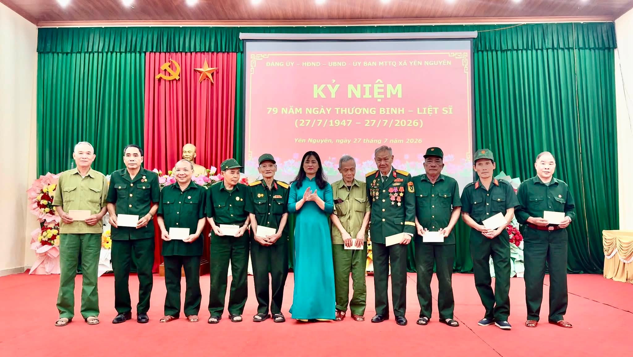 Đảng ủy, HĐND, UBND, Ủy ban MTTQ xã Yên Nguyên tổ chức Lễ kỷ niệm 79 năm Ngày Thương binh – Liệt sĩ (27/7/1947 – 27/7/2026).