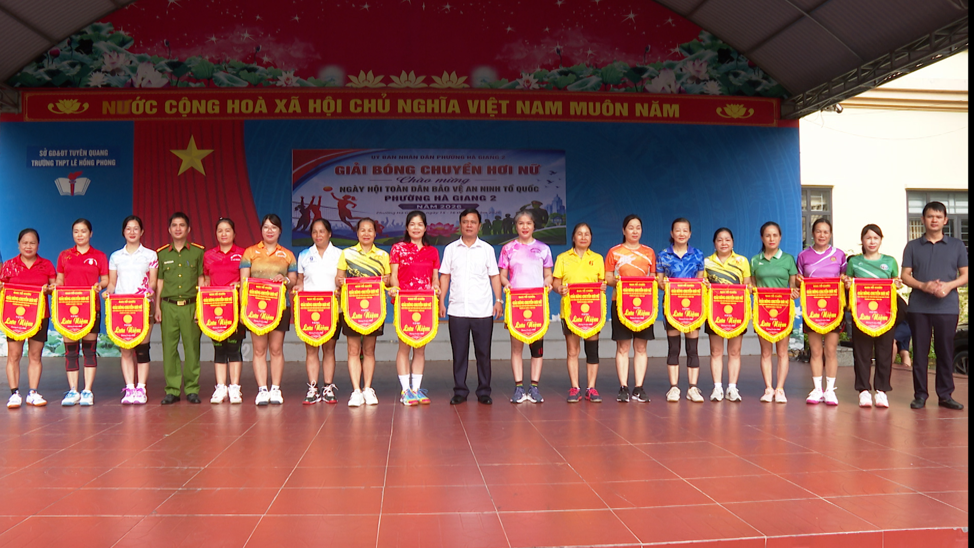 Giải bóng chuyền hơi nữ chào mừng Ngày hội toàn dân bảo vệ an ninh tổ quốc năm 2026