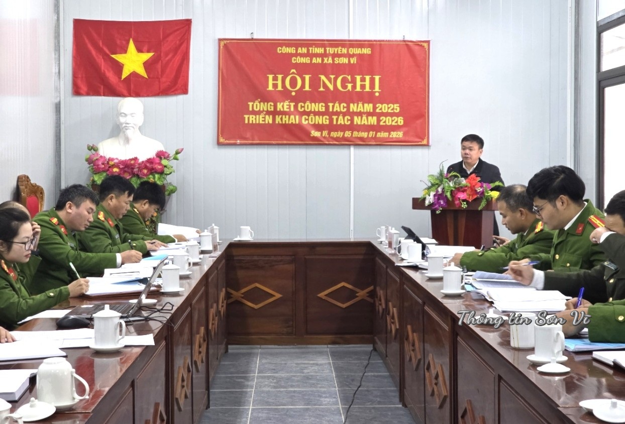 Công an xã Sơn Vĩ quyết tâm giữ vững an ninh biên giới, bảo đảm an toàn tuyệt đối các sự kiện chính trị lớn năm 2026