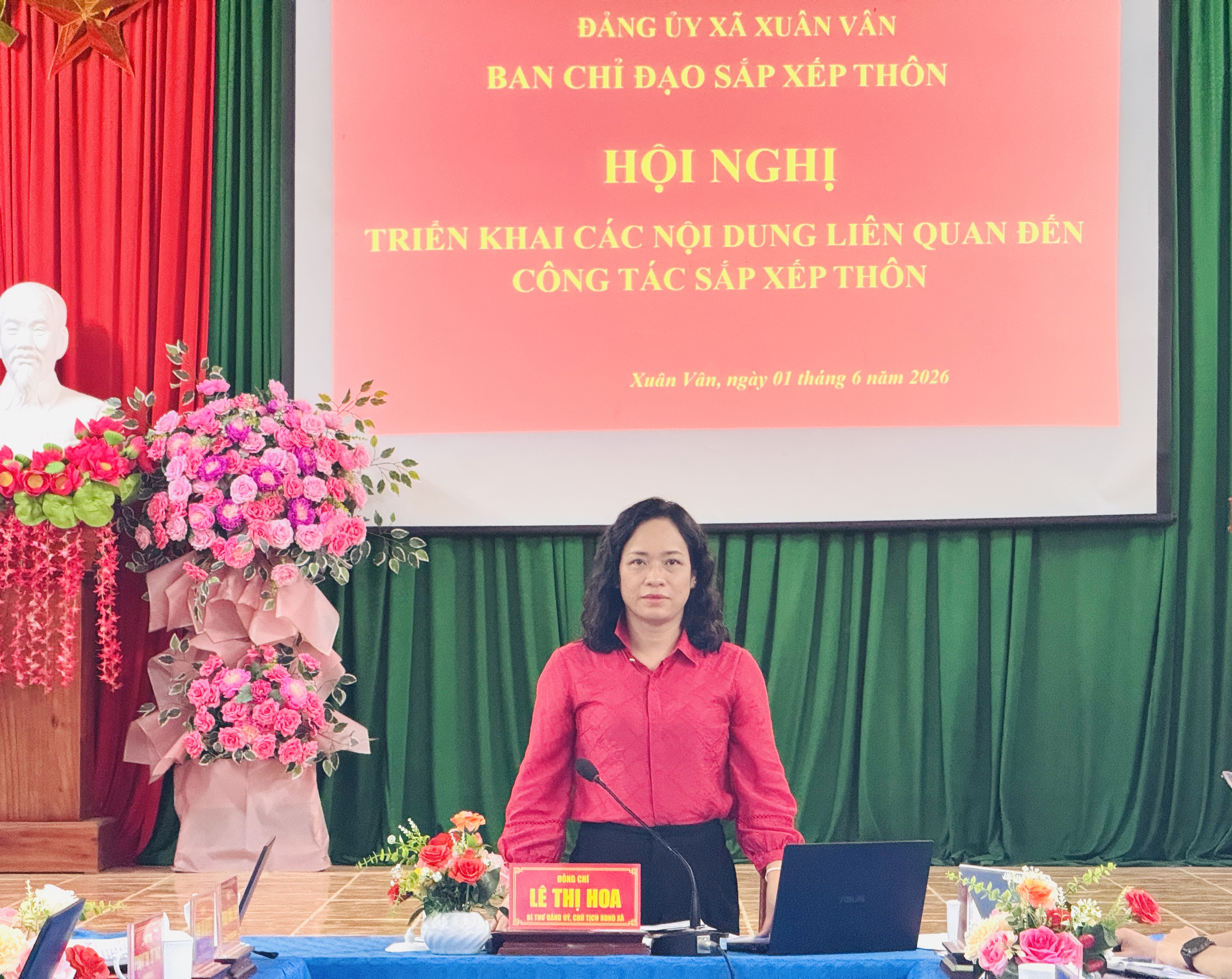 XÃ XUÂN VÂN TỔ CHỨC HỌP BAN CHỈ ĐẠO SẮP XẾP THÔN VÀ TRIỂN KHAI CÁC NỘI DUNG LIÊN QUAN ĐẾN CÔNG TÁC SẮP XẾP THÔN