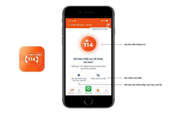 CÀI ĐẶT APP BÁO CHÁY 114 - BÁO CHÁY NHANH - ỨNG CỨU KỊP THỜI