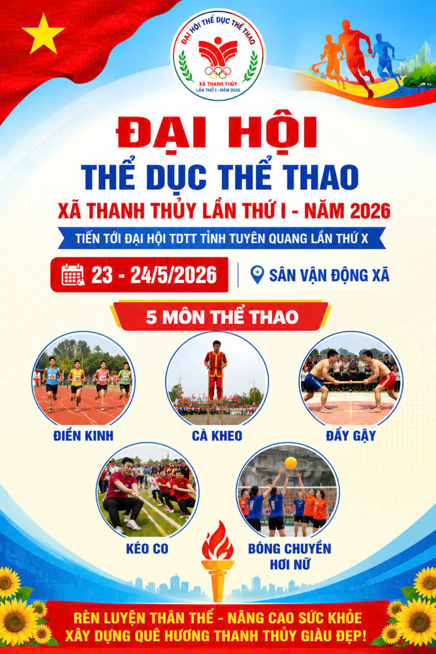 THÔNG BÁO VỀ VIỆC TỔ CHỨC ĐẠI HỘI THỂ DỤC THỂ THAO