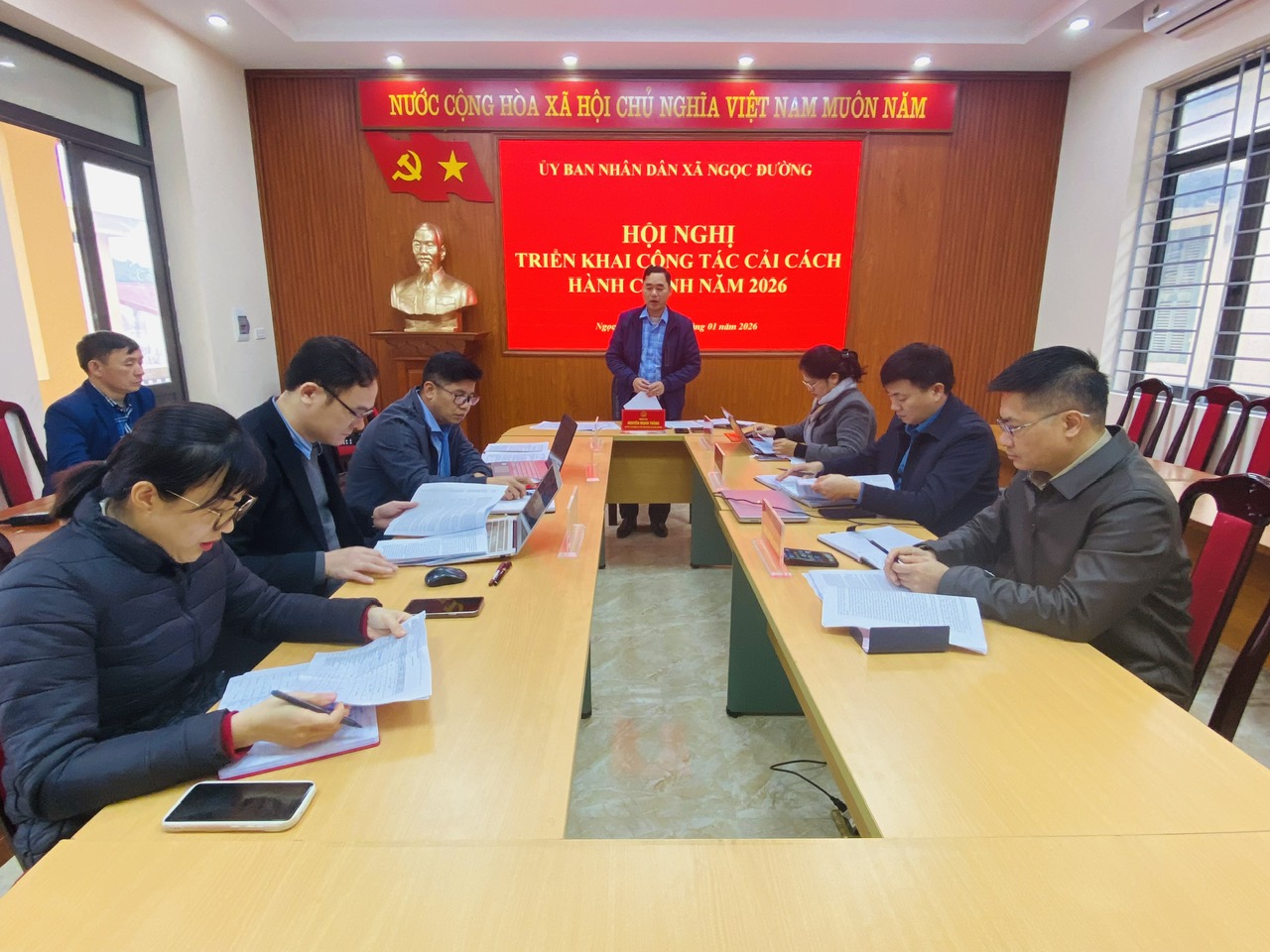 Hội nghị triển khai công tác Cải cách hành chính năm 2026 xã Ngọc Đường