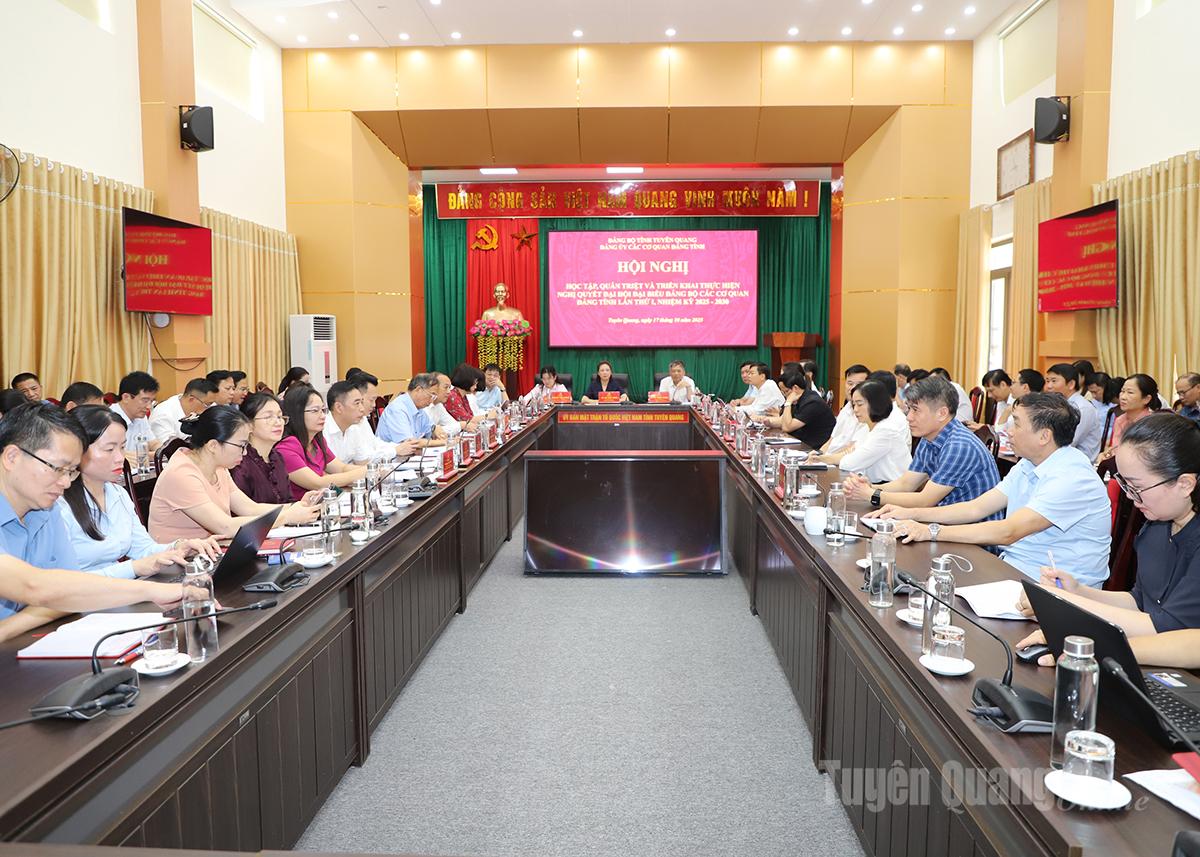 Phó Bí thư Thường trực Tỉnh ủy Lê Thị Kim Dung: Triển khai Nghị quyết cần gắn với nhiệm vụ chính trị của từng cơ quan, đơn vị