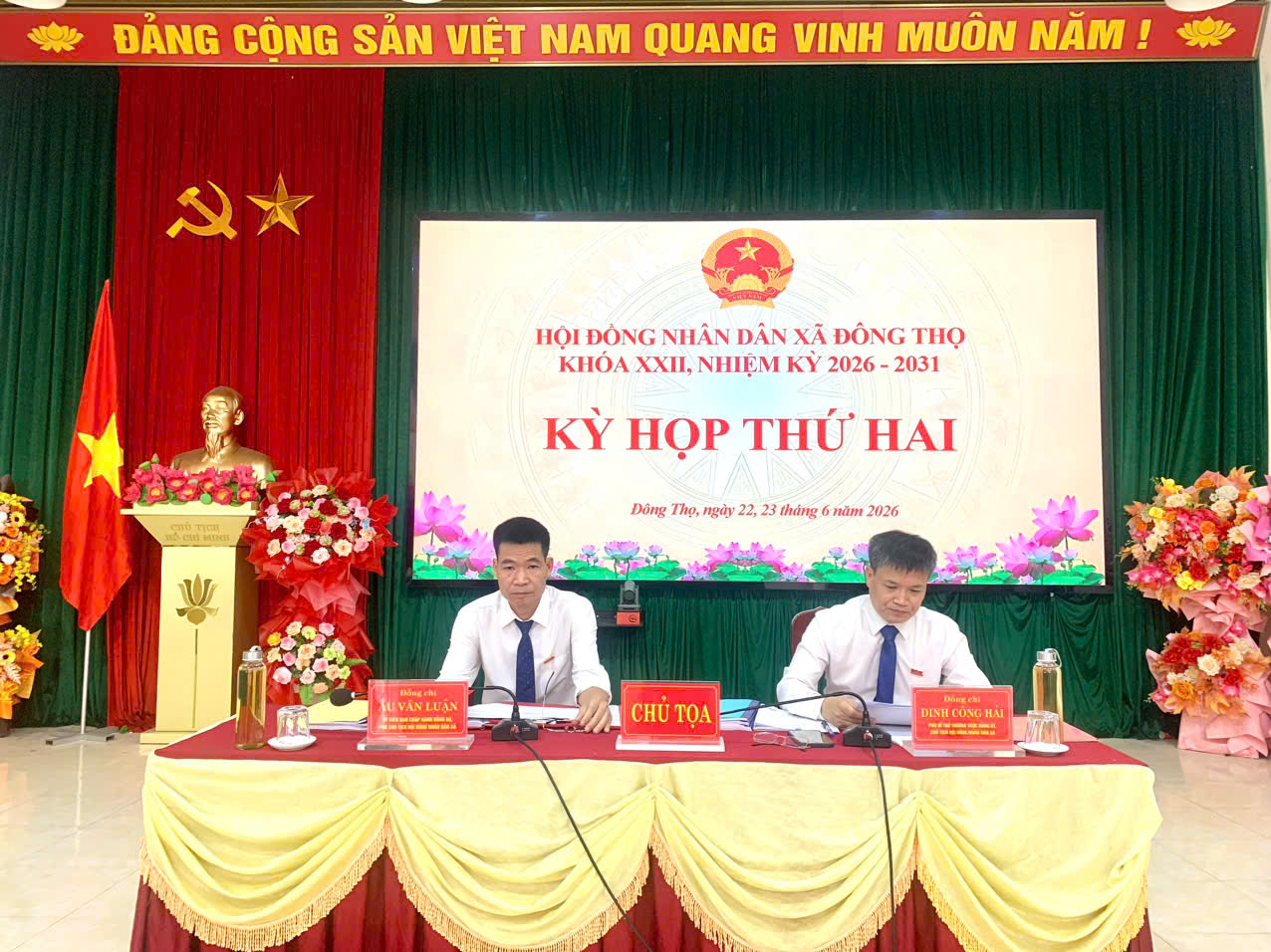 HỘI ĐỒNG NHÂN DÂN XÃ ĐÔNG THỌ TỔ CHỨC KỲ HỌP THỨ HAI, KHÓA XXII, NHIỆM KỲ 2026 – 2031