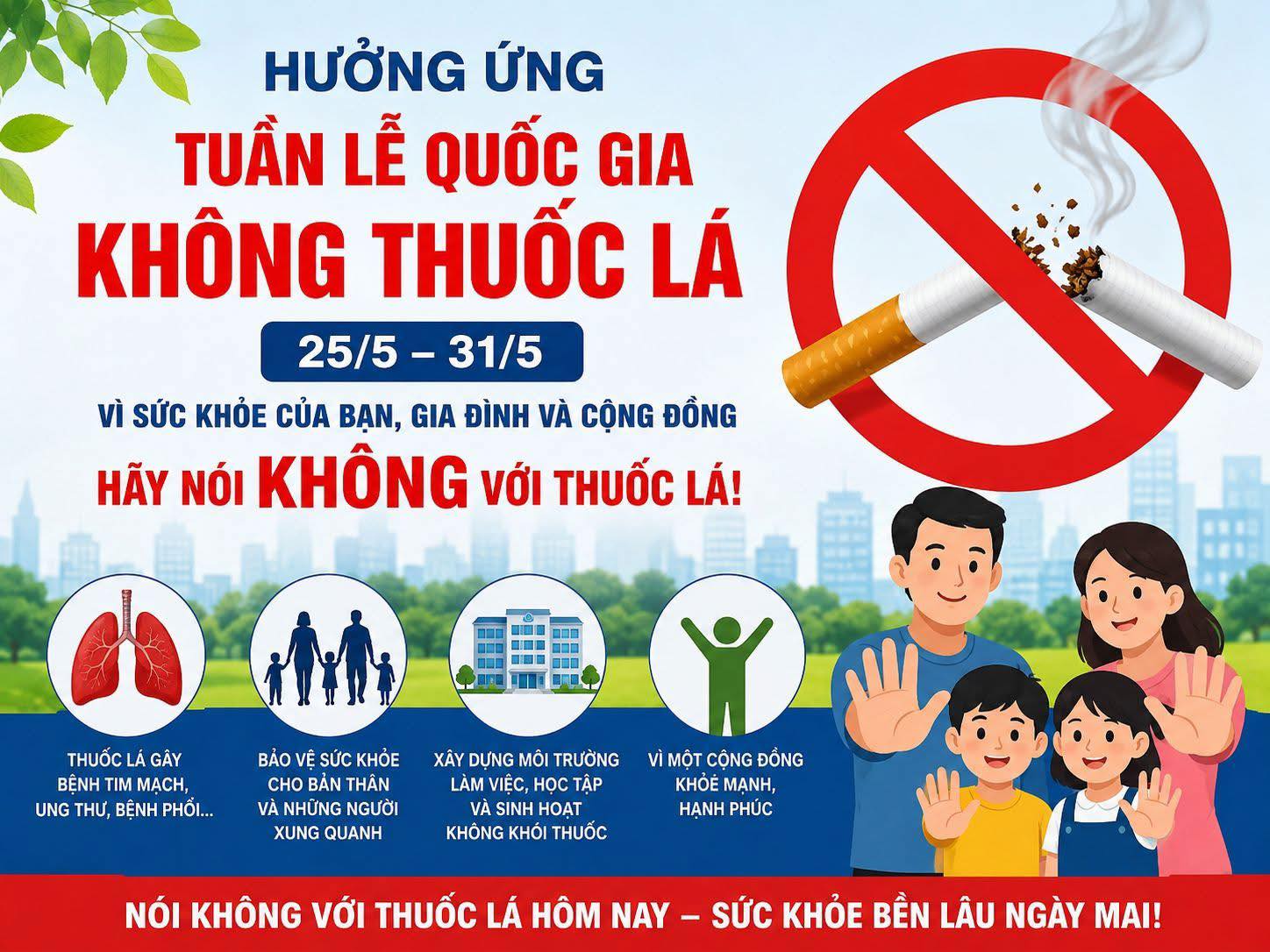 TUẦN LỄ QUỐC GIA KHÔNG THUỐC LÁ: BẢO VỆ GIỚI TRẺ TRƯỚC “SỨC HÚT” CỦA THUỐC LÁ