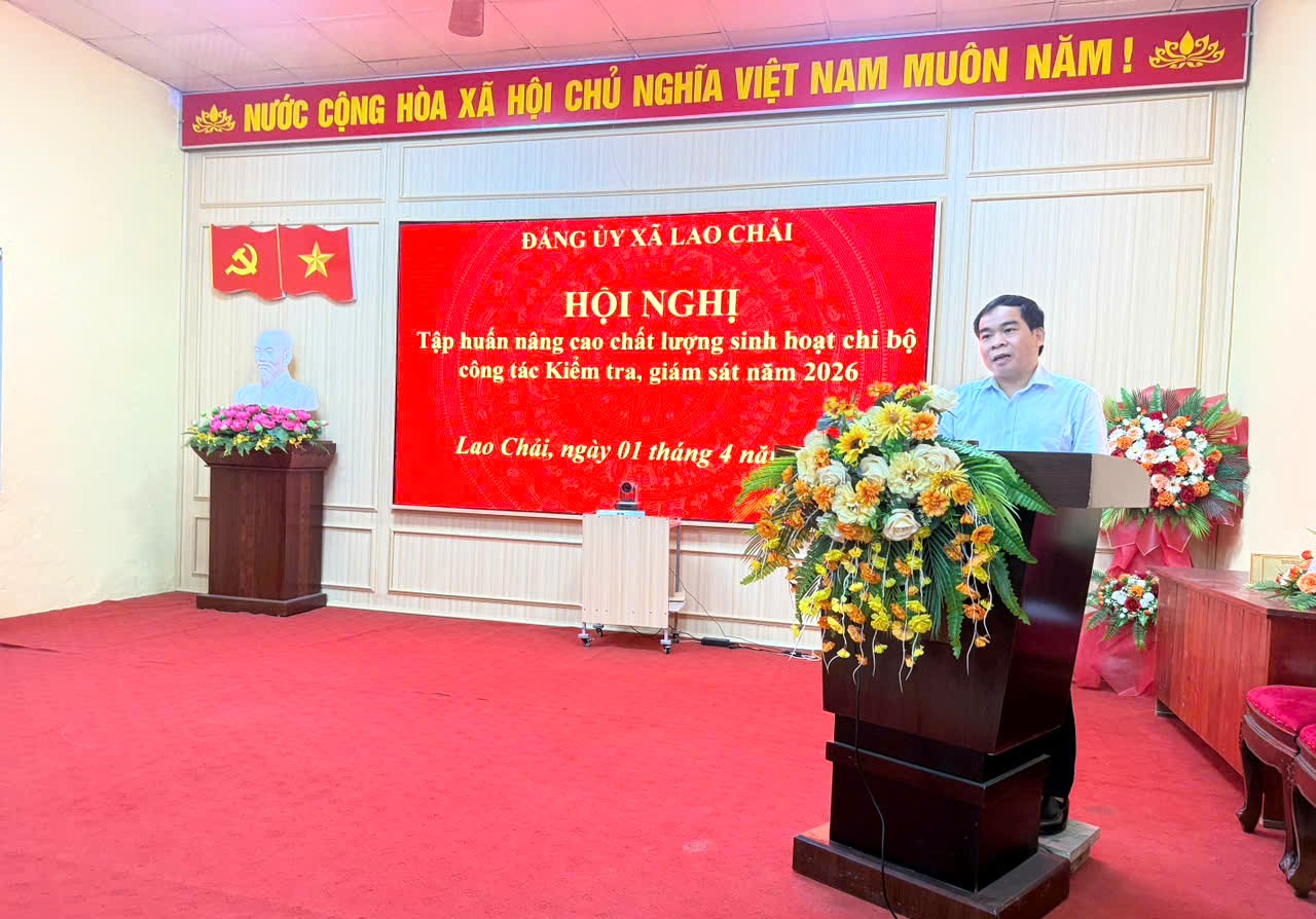 XÃ LAO CHẢI TỔ CHỨC HỘI NGHỊ QUÁN TRIỆT  VÀ TRIỂN KHAI CÁC VĂN BẢN CỦA ĐẢNG