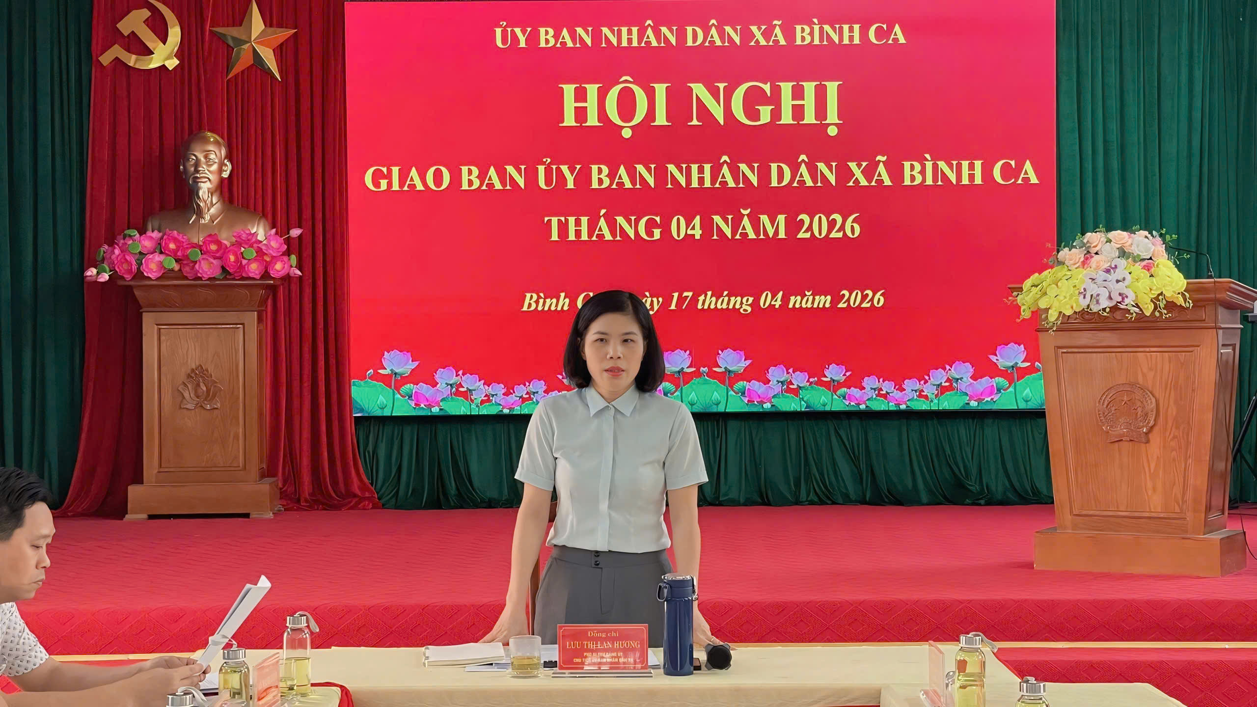Hội nghị giao ban Ủy ban nhân dân xã Bình Ca tháng 4 năm 2026