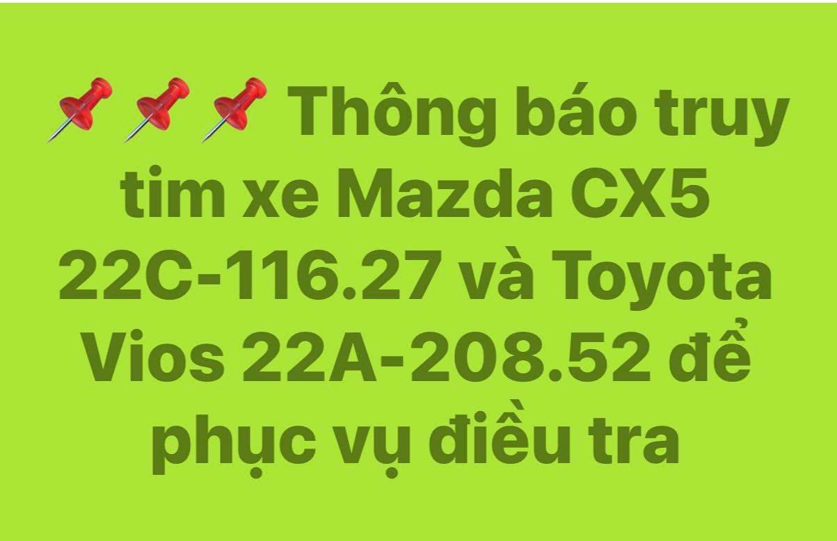 THÔNG BÁO TRUY TÌM PHƯƠNG TIỆN 