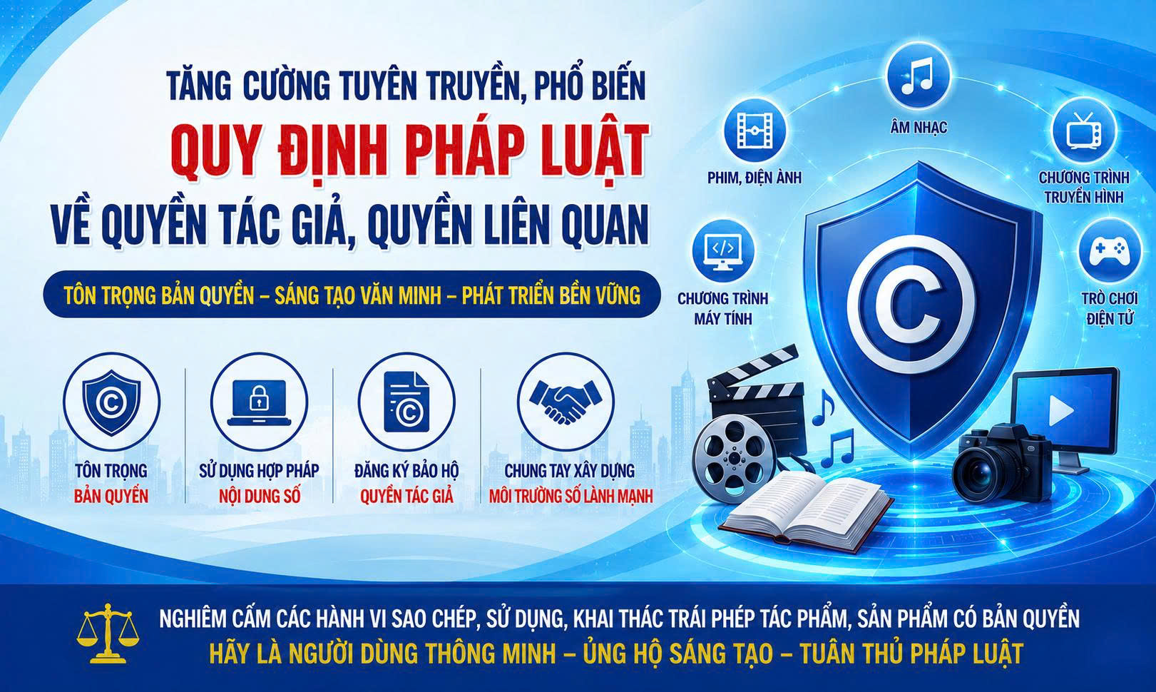 UBND xã Nấm Dẩn tăng cường tuyên truyền, chấp hành quy định về quyền tác giả, quyền liên quan
