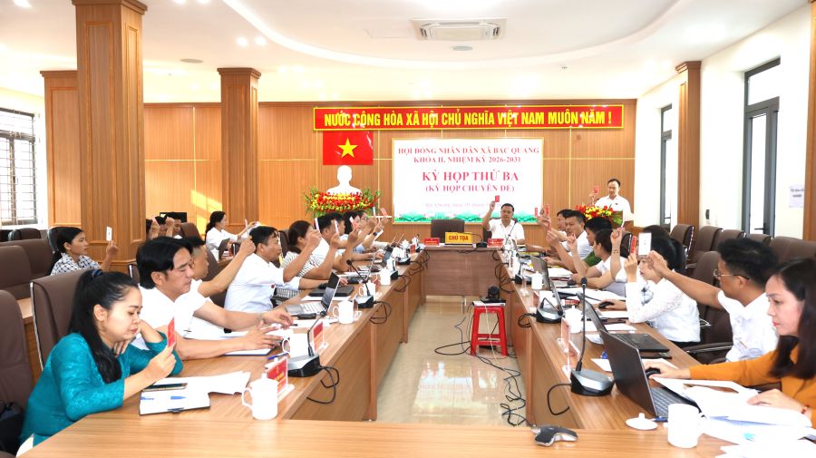 Kỳ họp thứ Ba (chuyên đề) HĐND xã Bắc Quang khóa II, nhiệm kỳ 2026 - 2031