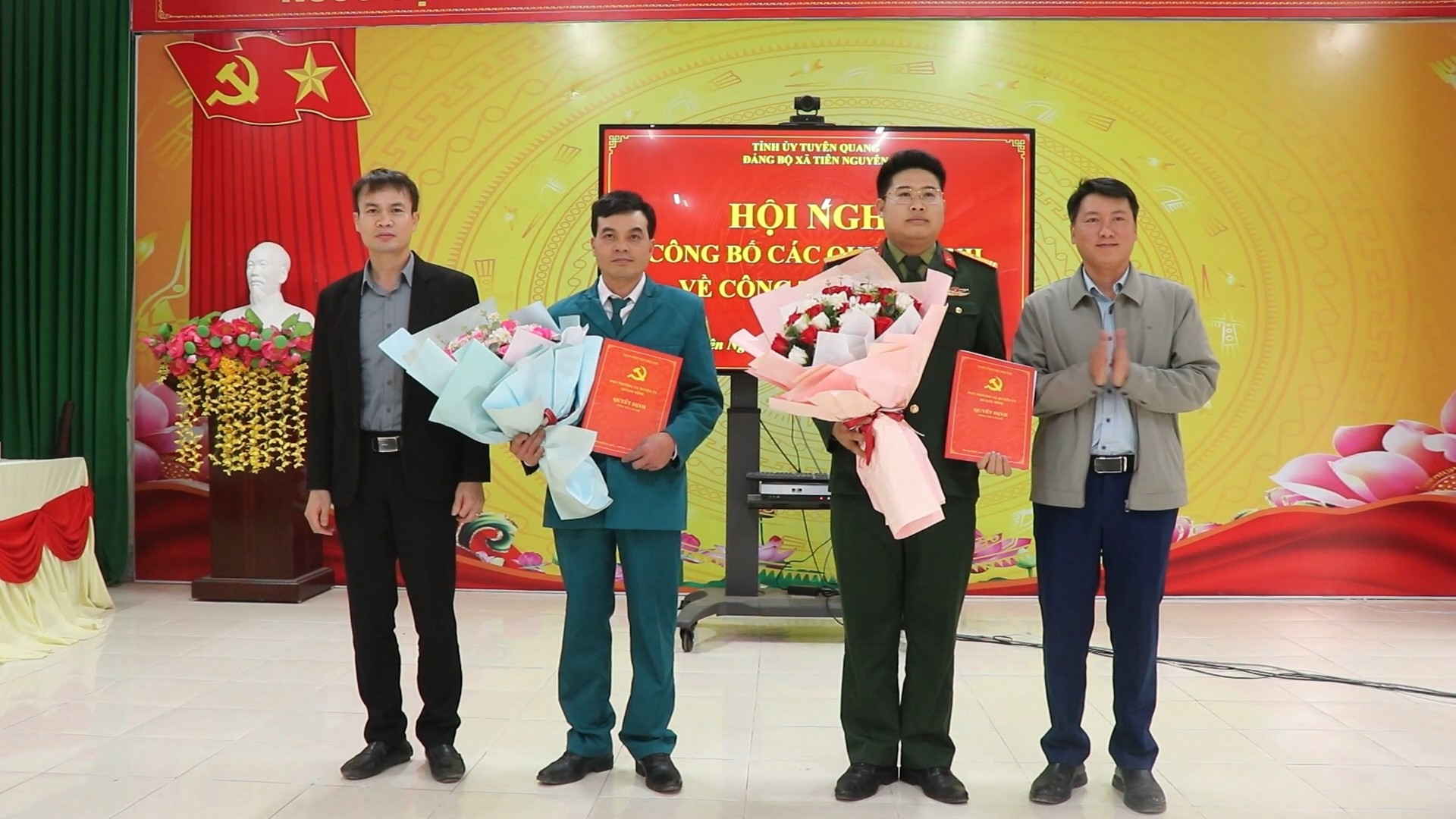 Đảng ủy xã Tiên Nguyên tổ chức Hội nghị công bố các Quyết định về công tác cán bộ