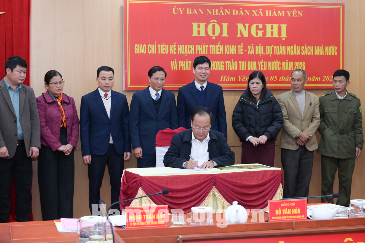 Xã Hàm Yên giao chỉ tiêu phát triển kinh tế – xã hội năm 2026