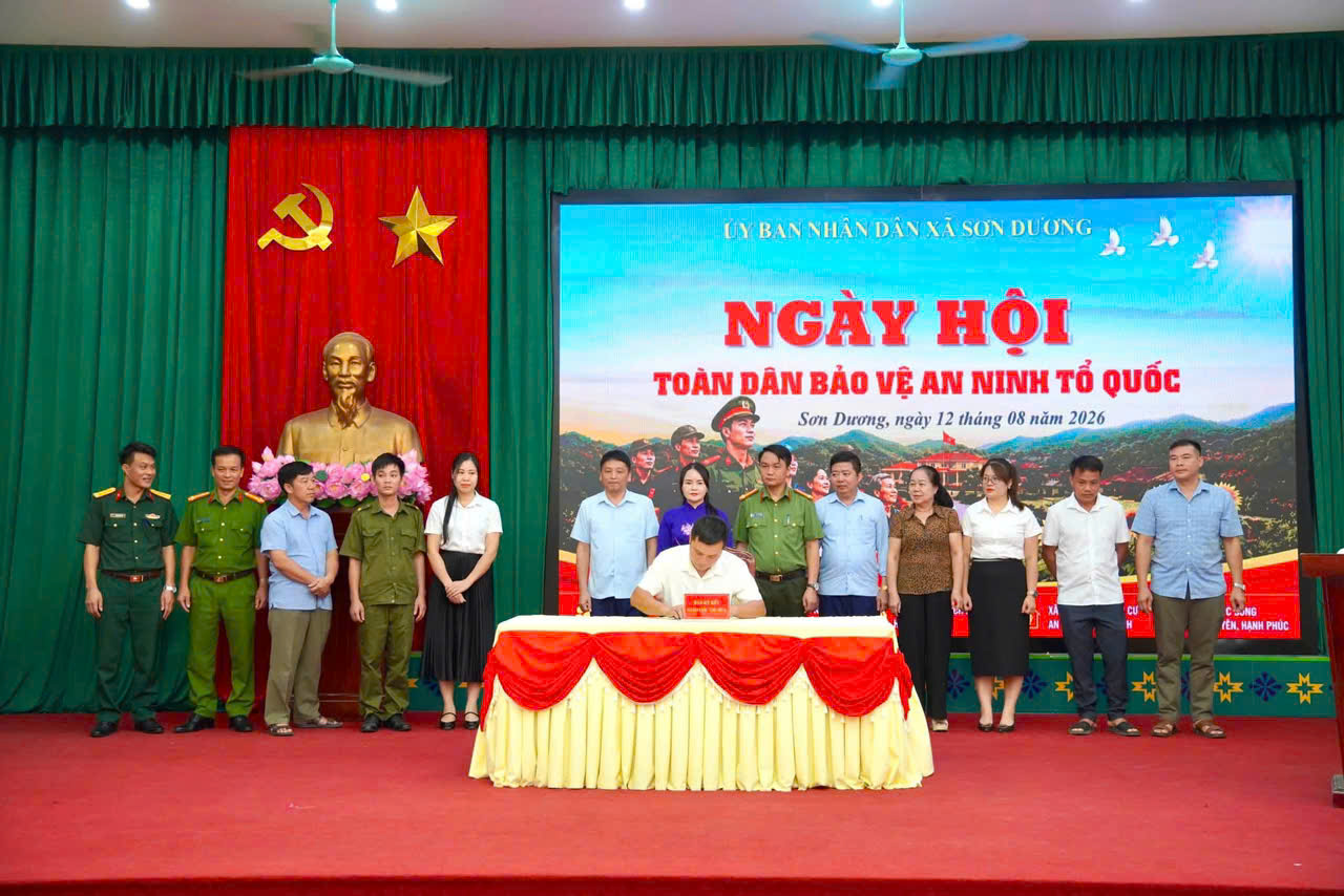 SƠN DƯƠNG TỔ CHỨC NGÀY HỘI TOÀN DÂN BẢO VỆ AN NINH TỔ QUỐC NĂM 2026