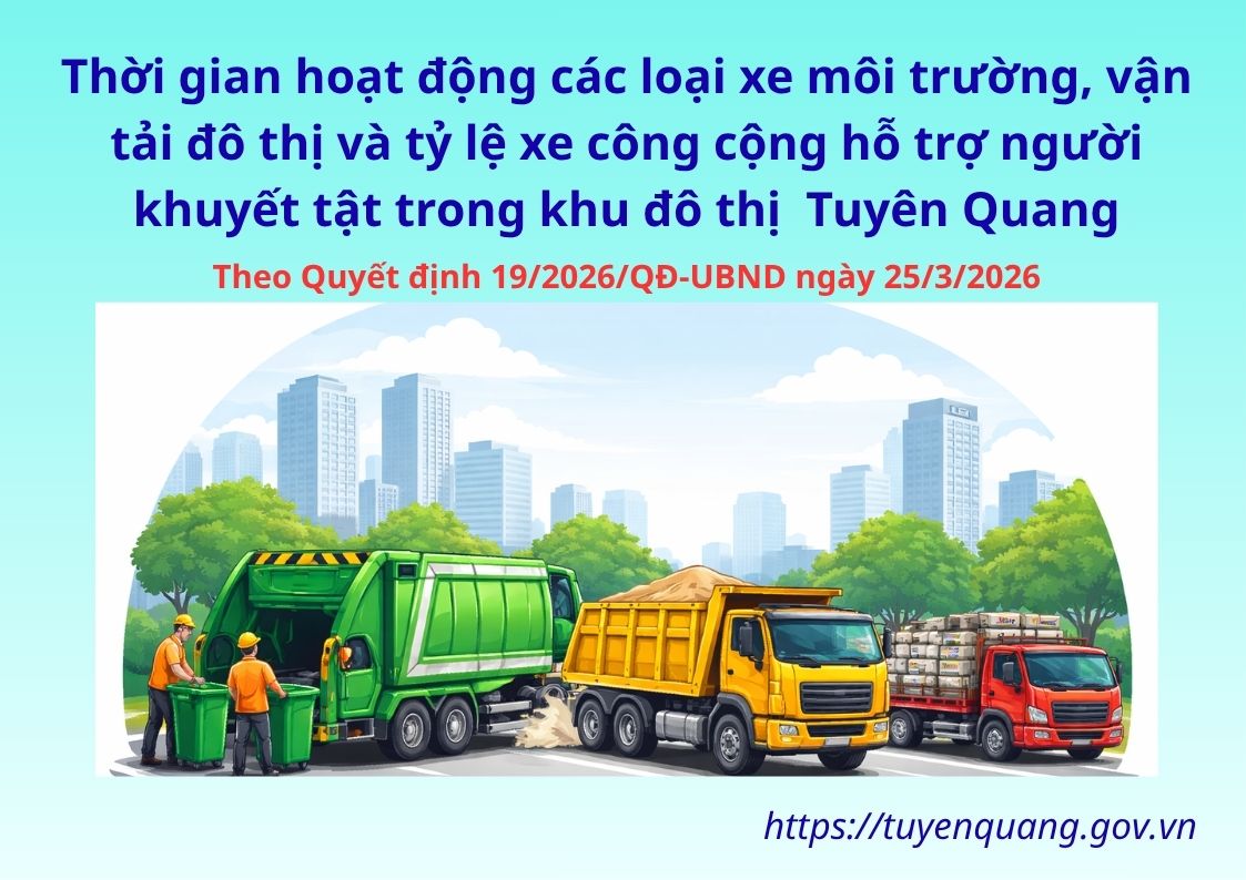 Tuyên Quang ban hành quy định mới về hoạt động vận tải và phương tiện trong đô thị
