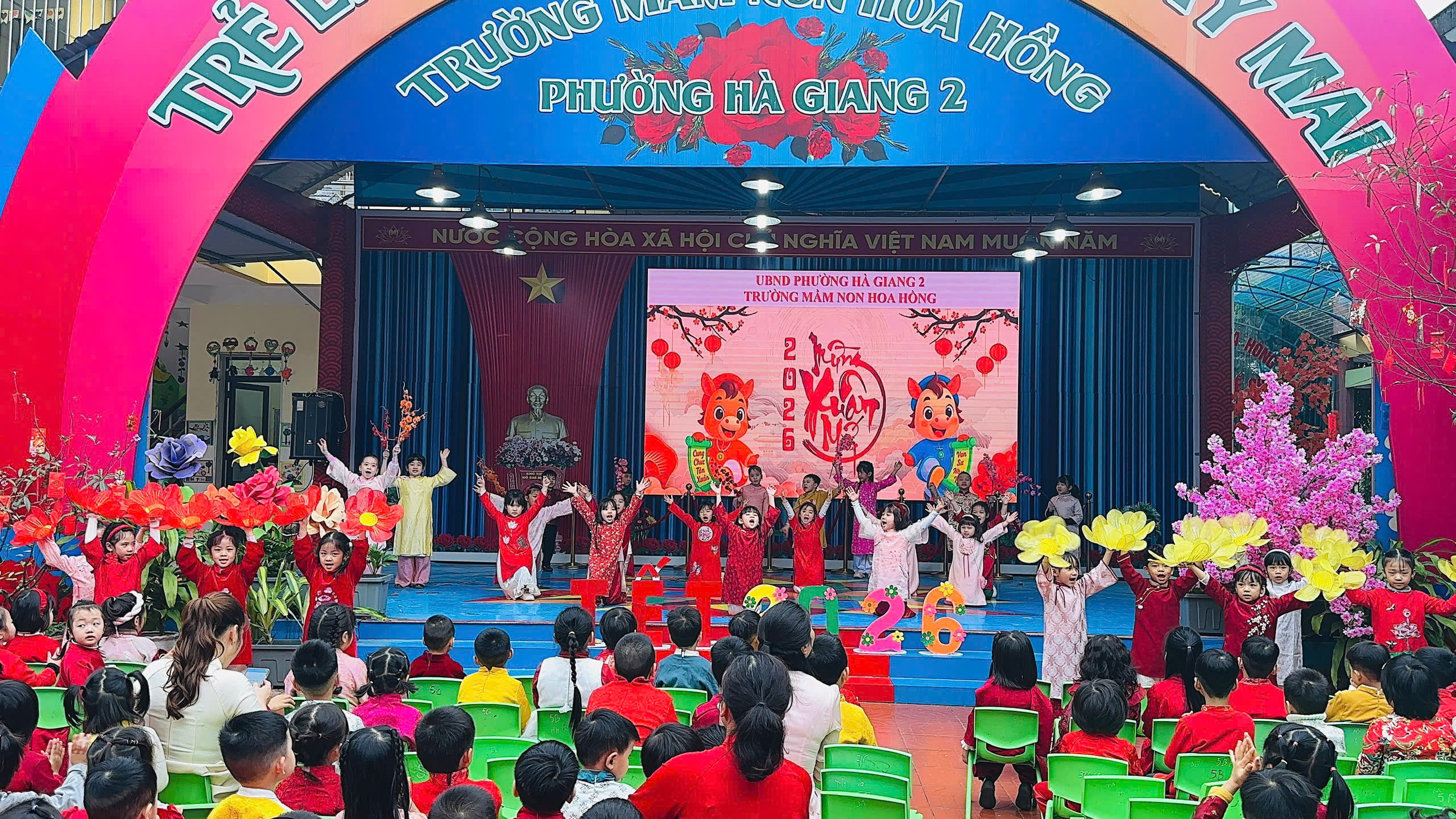 Lễ hội Chào Xuân 2026 – Trường Mầm non Hoa Hồng