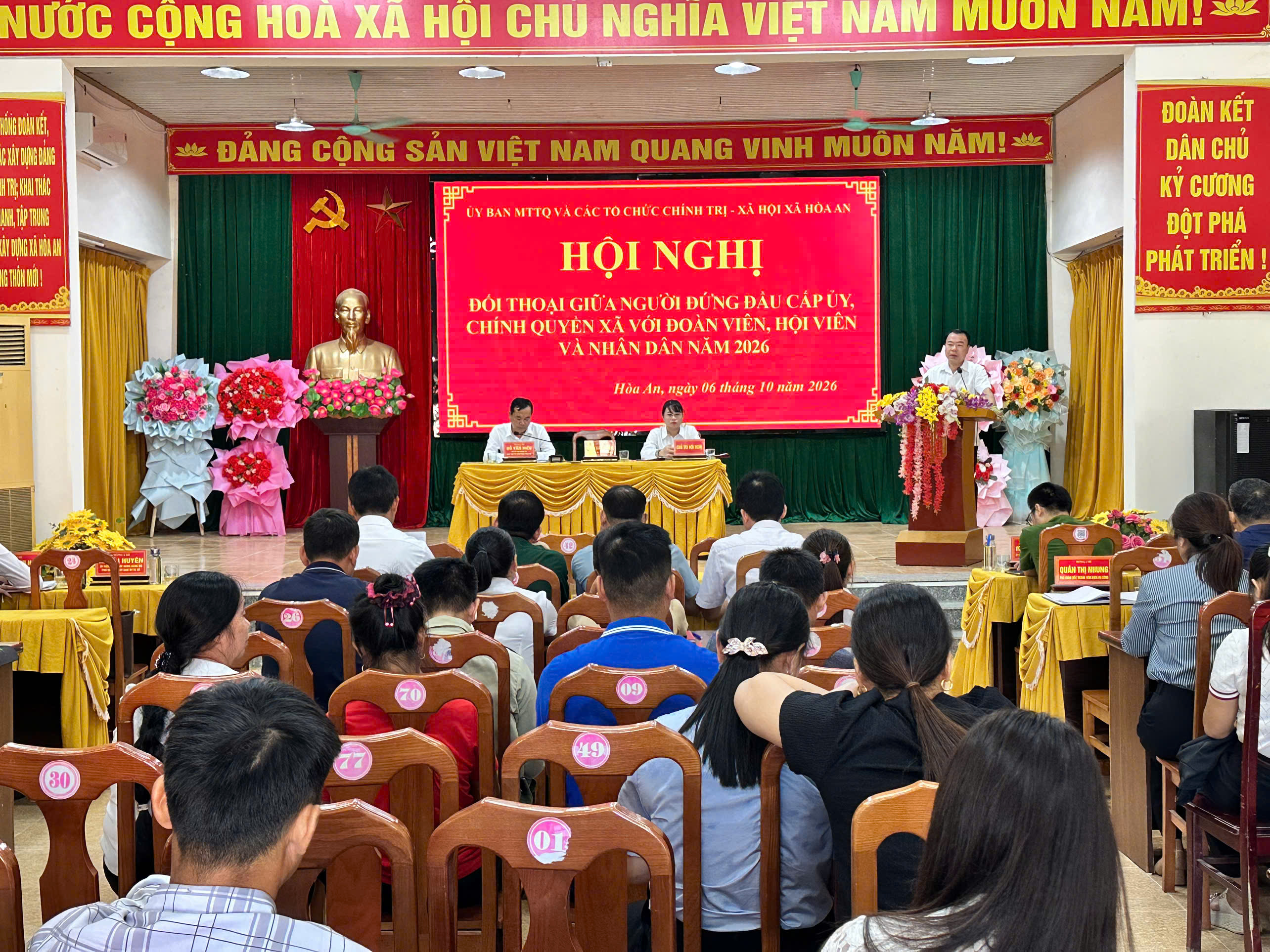 Hòa An tổ chức đối thoại giữa người đứng đầu cấp ủy Đảng, chính quyền với Đoàn viên, Hội viên và Nhân dân trên địa bàn xã năm 2026