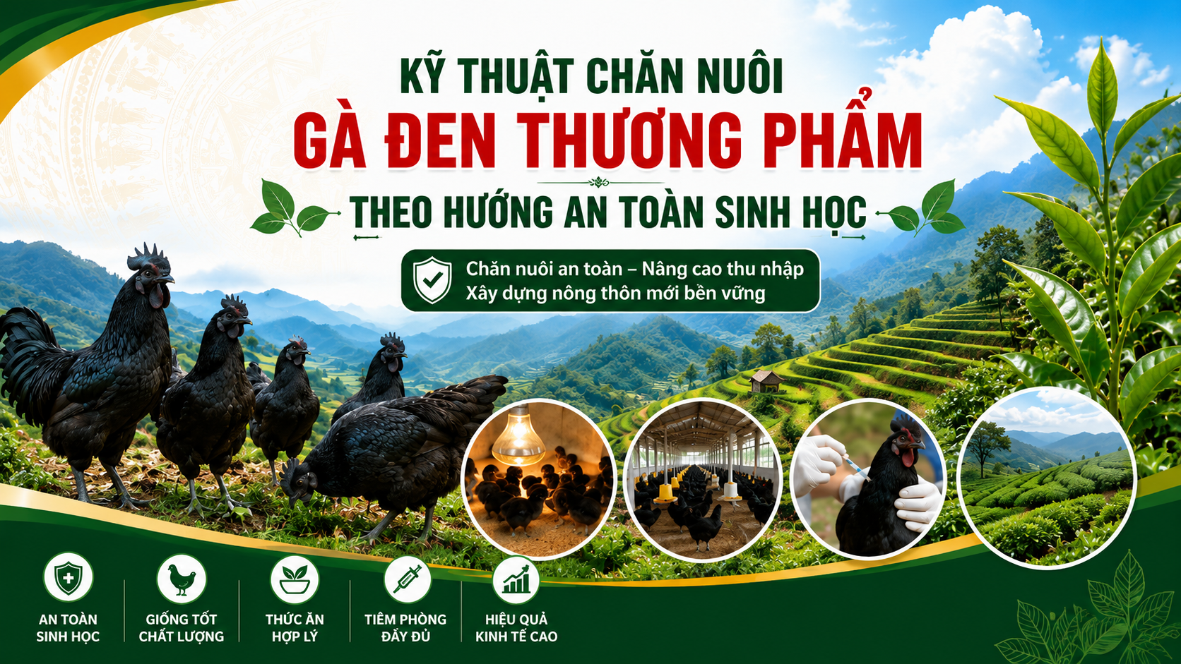 Cao Bồ tổ chức tập huấn kỹ thuật chăn nuôi gà đen thương phẩm theo hướng an toàn sinh học