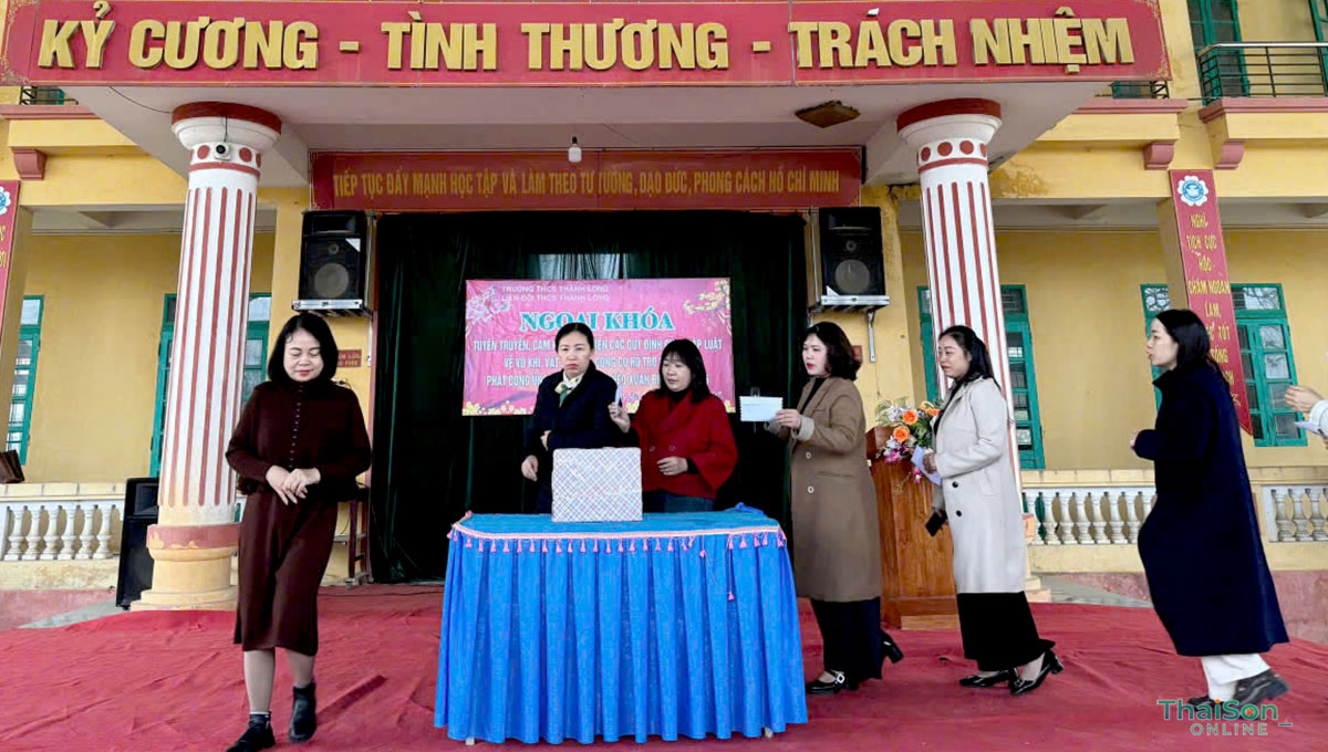 Các trường học xã Thái Sơn phát động phong trào “Tết Yêu Thương”