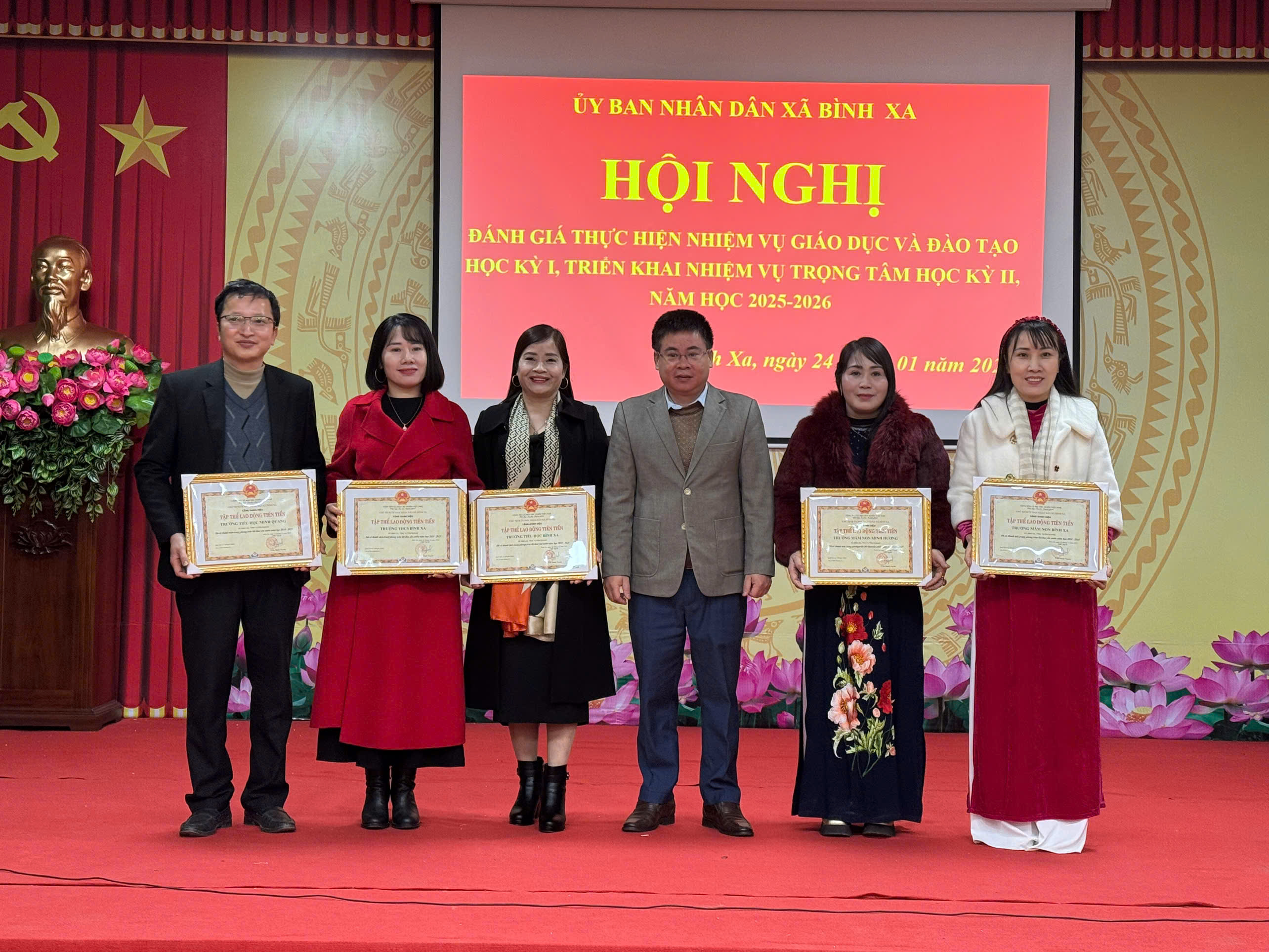 UBND xã Bình Xa sơ kết học kỳ I, triển khai nhiệm vụ trọng tâm kỳ II năm học 2025- 2026