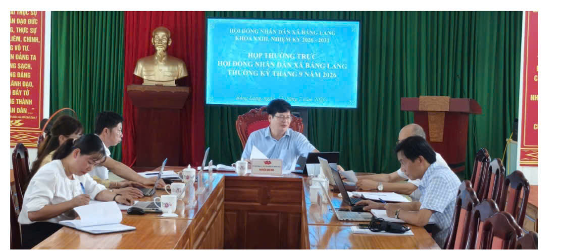 THƯỜNG TRỰC HĐND XÃ BẰNG LANG HỌP THƯỜNG KỲ THÁNG 9 NĂM 2026