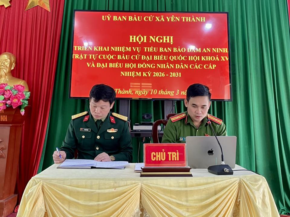 XÃ YÊN THÀNH: KHẨN TRƯƠNG, QUYẾT LIỆT TRIỂN KHAI PHƯƠNG ÁN BẢO VỆ TUYỆT ĐỐI AN TOÀN NGÀY HỘI BẦU CỬ