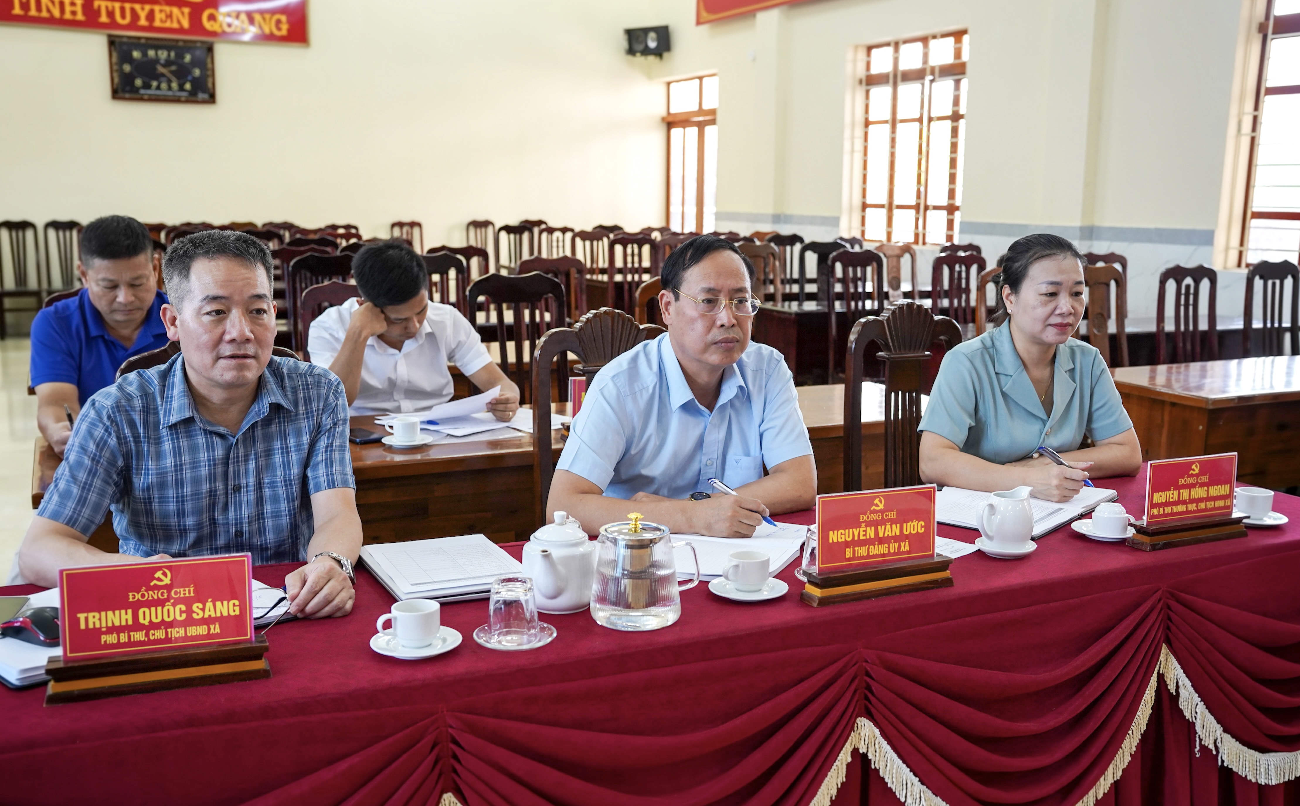 HỌP BAN CHỈ ĐẠO TRIỂN KHAI CÔNG TÁC ĐO ĐẠC ĐẤT ĐAI XÃ YÊN PHÚ 