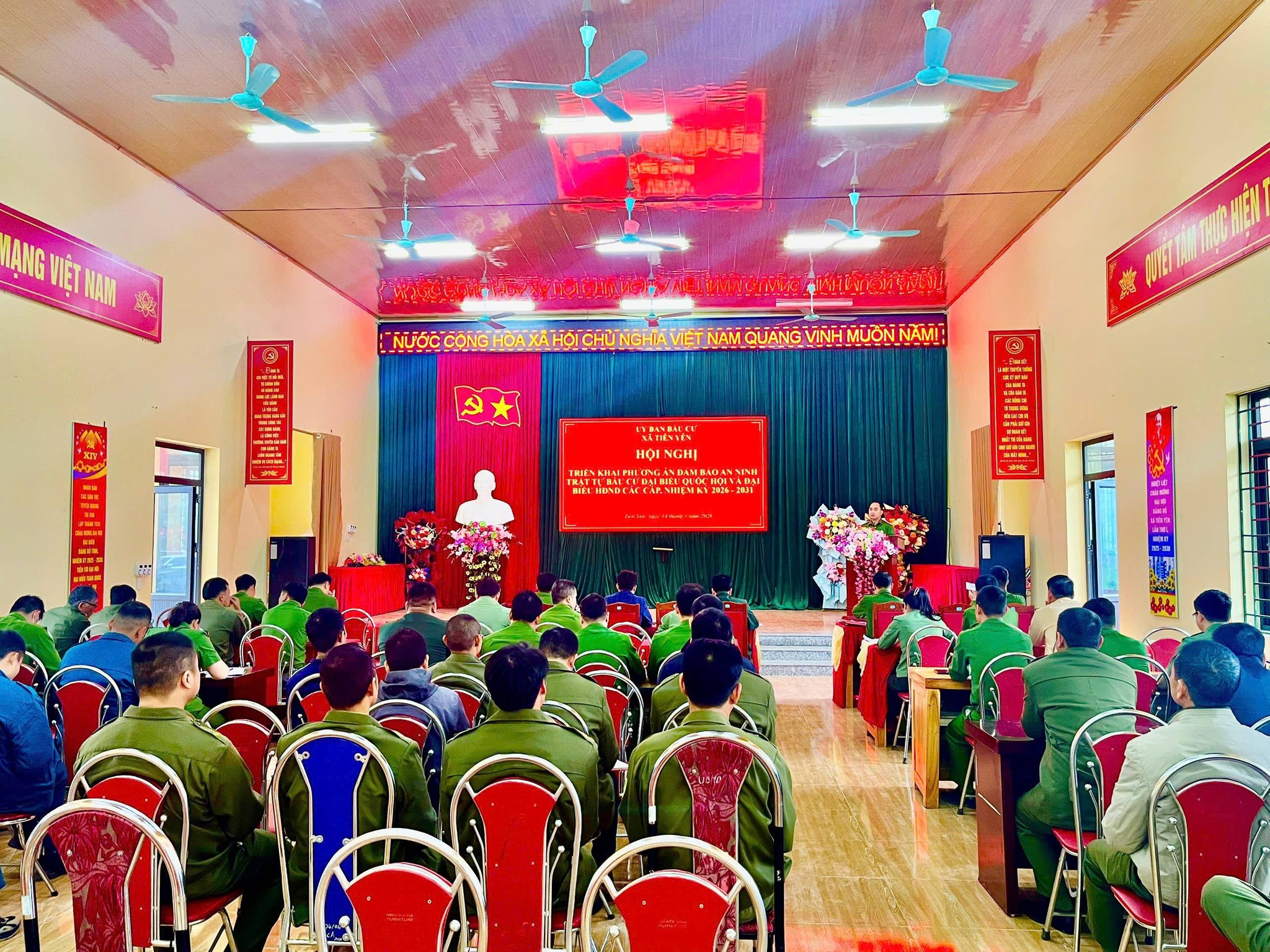 CÔNG AN XÃ TIÊN YÊN TRIỂN KHAI CÔNG TÁC BẢO ĐẢM ANTT PHỤC VỤ BẦU CỬ