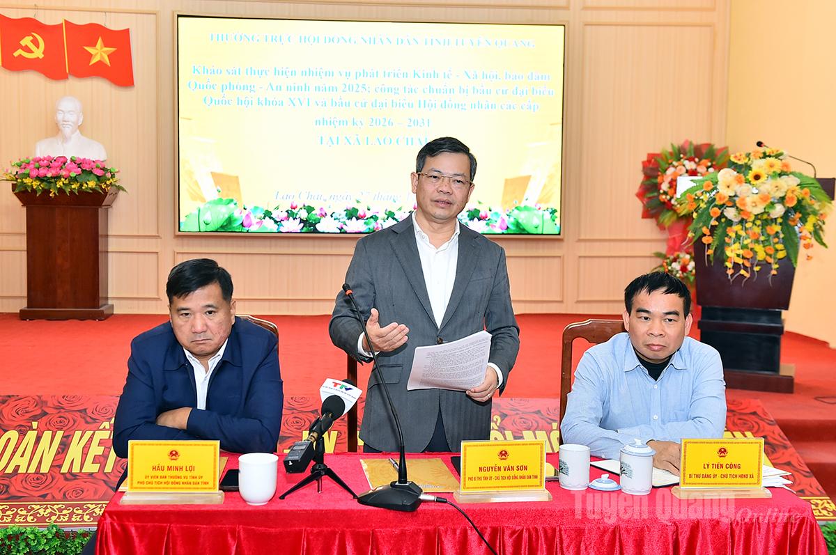 Thường trực HĐND tỉnh khảo sát tình hình phát triển kinh tế – xã hội tại xã Lao Chải