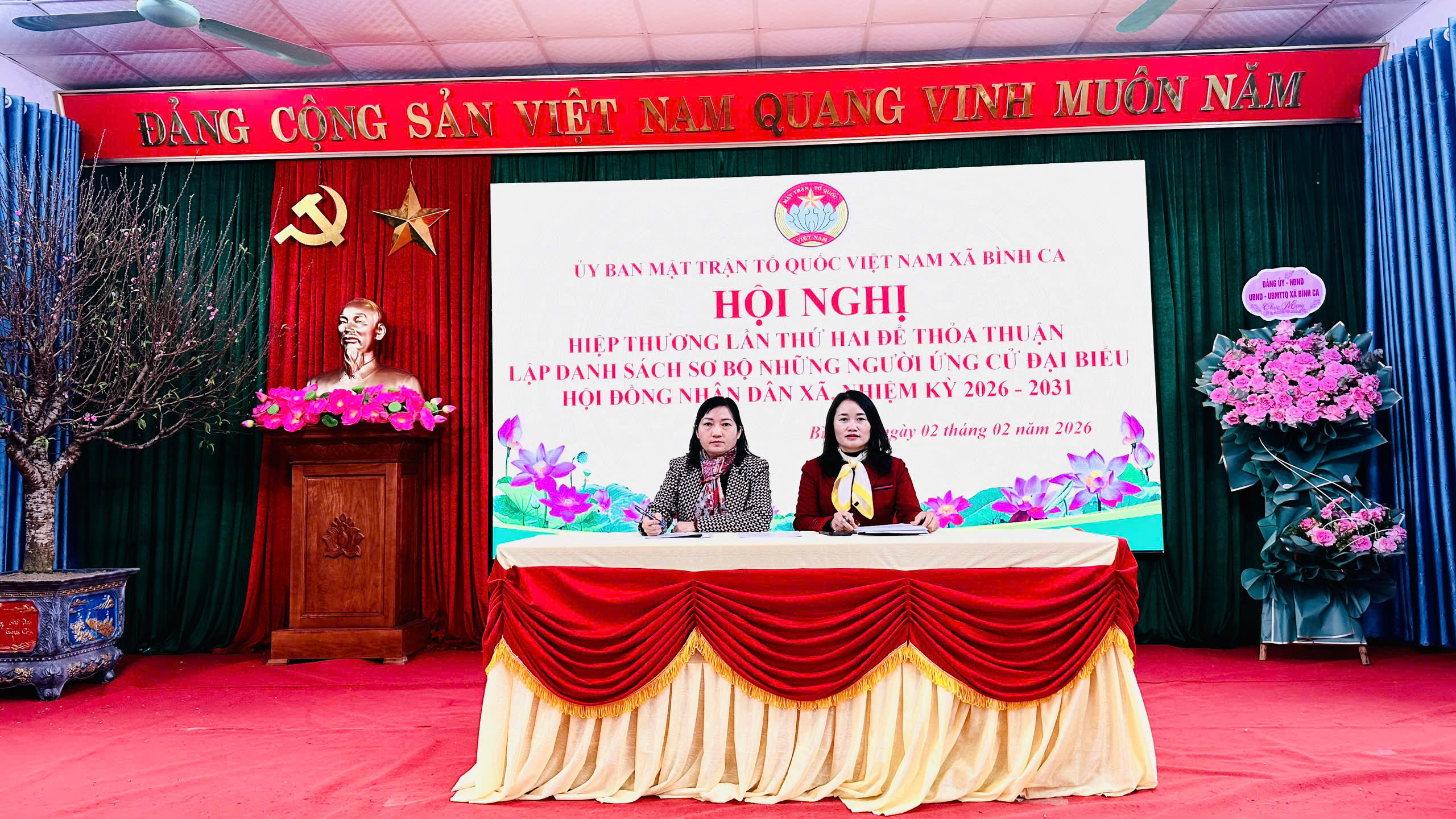 Xã Bình Ca tổ chức Hội nghị hiệp thương lần thứ hai để thỏa thuận danh sách sơ bộ những người ứng cử địa biểu Hội đồng nhân dân xã nhiệm kỳ 2026 - 2031