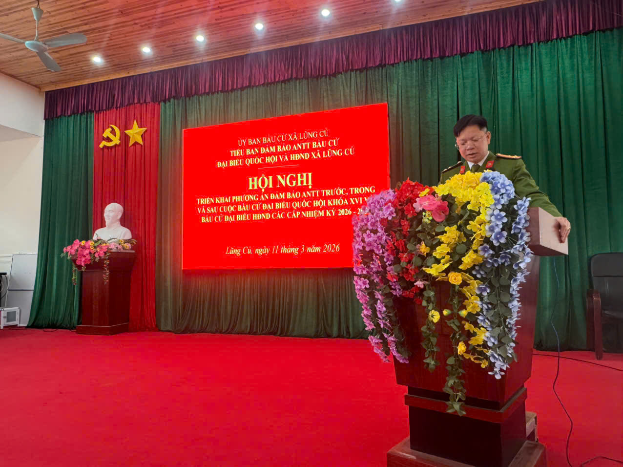 TIỂU BAN ANTT BẦU CỬ XÃ LŨNG CÚ TRIỂN KHAI PHƯƠNG ÁN BẢO ĐẢM AN NINH TRẬT TỰ PHỤC VỤ BẦU CỬ