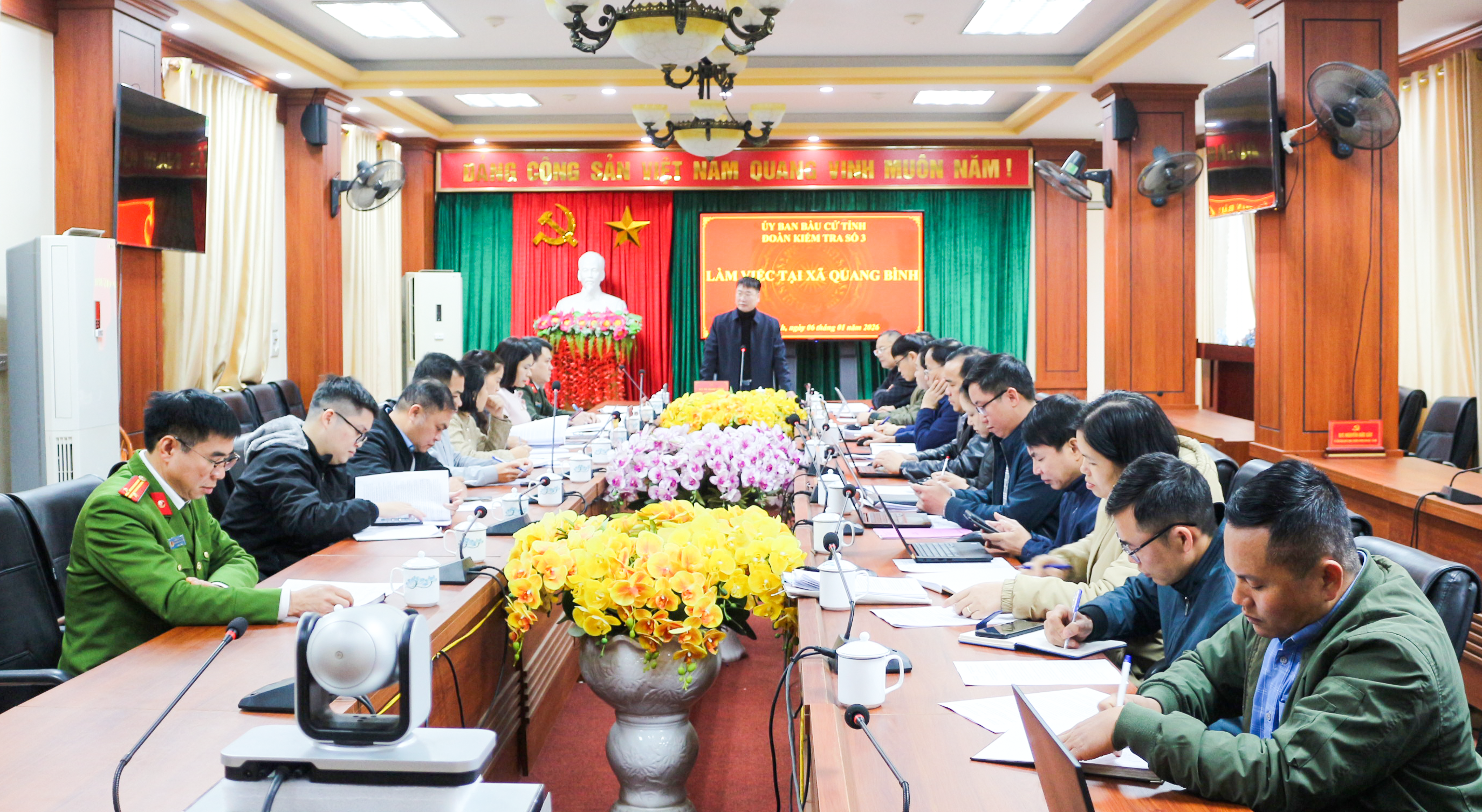 Đoàn kiểm tra số 03, Kiểm tra công tác bầu cử tại xã Quang Bình (Tuyên Quang)