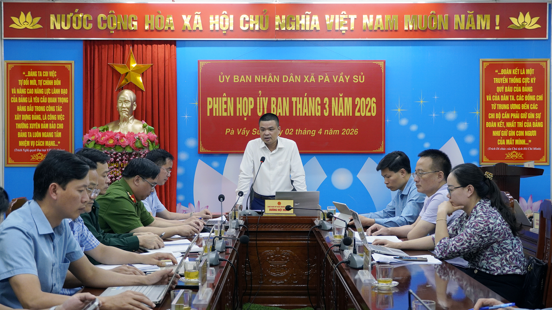 Phiên họp UBND xã tháng 3 năm 2026