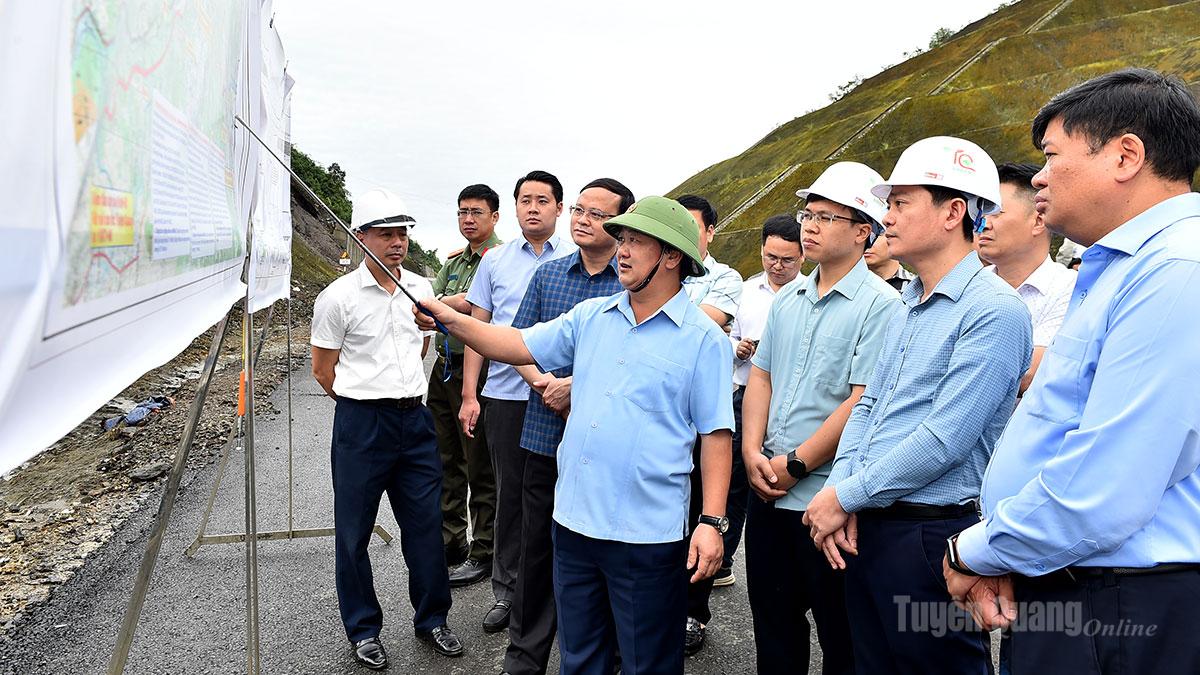 Bí thư Tỉnh ủy Hầu A Lềnh kiểm tra tiến độ cao tốc Tuyên Quang – Hà Giang