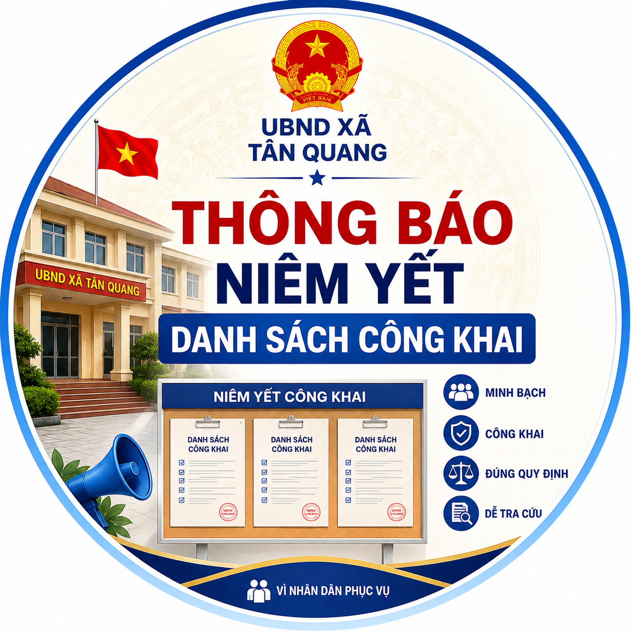 Thông báo về việc niêm yết danh sách công khai kết quả kiểm tra hồ sơ đăng ký đất đai, cấp giấy chứng nhận quyền sử dụng đất, quyền sở hữu tài sản gắn liền với đất