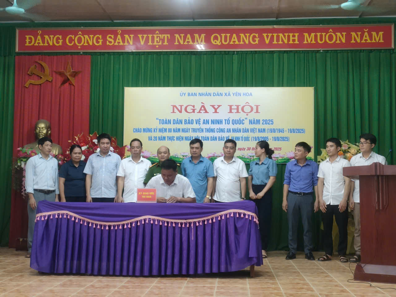 XÃ YÊN HOA TỔ CHỨC THÀNH CÔNG NGÀY HỘI TOÀN DÂN BẢO VỆ AN NINH TỔ QUỐC 2025