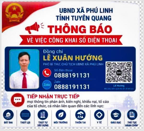  Người đứng đầu UBND xã phú linh Tỉnh Tuyên Quang 