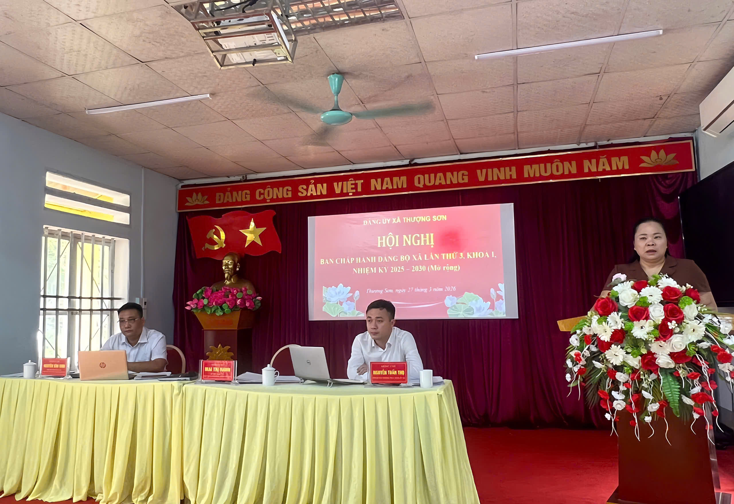 ĐẢNG ỦY XÃ THƯỢNG SƠN TỔ CHỨC HỘI NGHỊ BAN CHẤP HÀNH ĐẢNG BỘ XÃ LẦN THỨ 3 (MỞ RỘNG), KHÓA I, NHIỆM KỲ 2025–2030