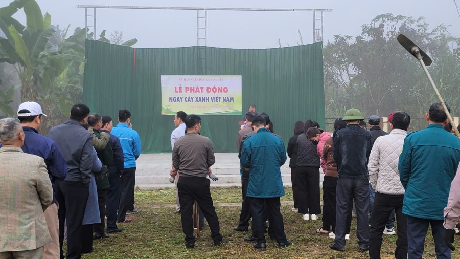 Xã Vĩnh Tuy tổ chức Lễ phát động Ngày Cây xanh Việt Nam và phong trào trồng cây năm 2026