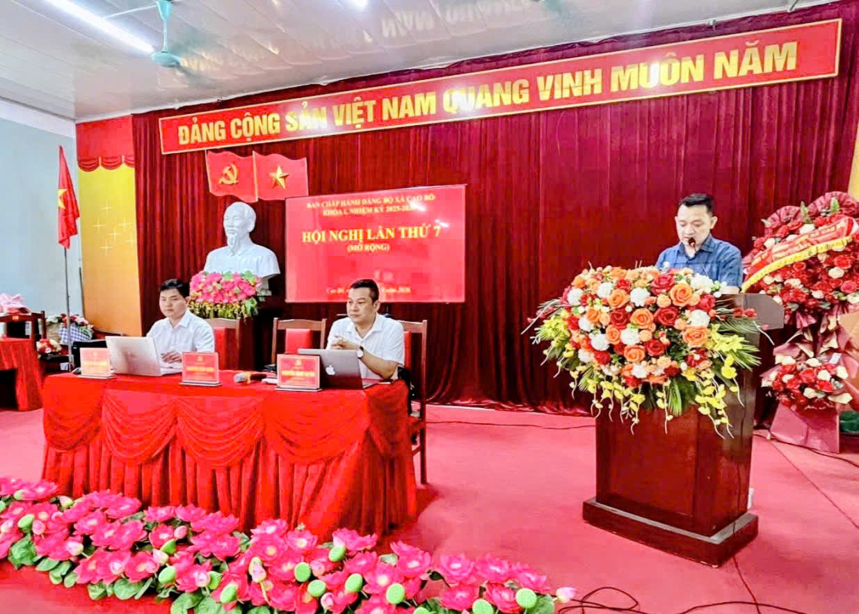 Hội nghị Ban Chấp hành Đảng bộ xã lần thứ 7 Khóa I, Nhiệm kỳ 2025 – 2030 mở rộng