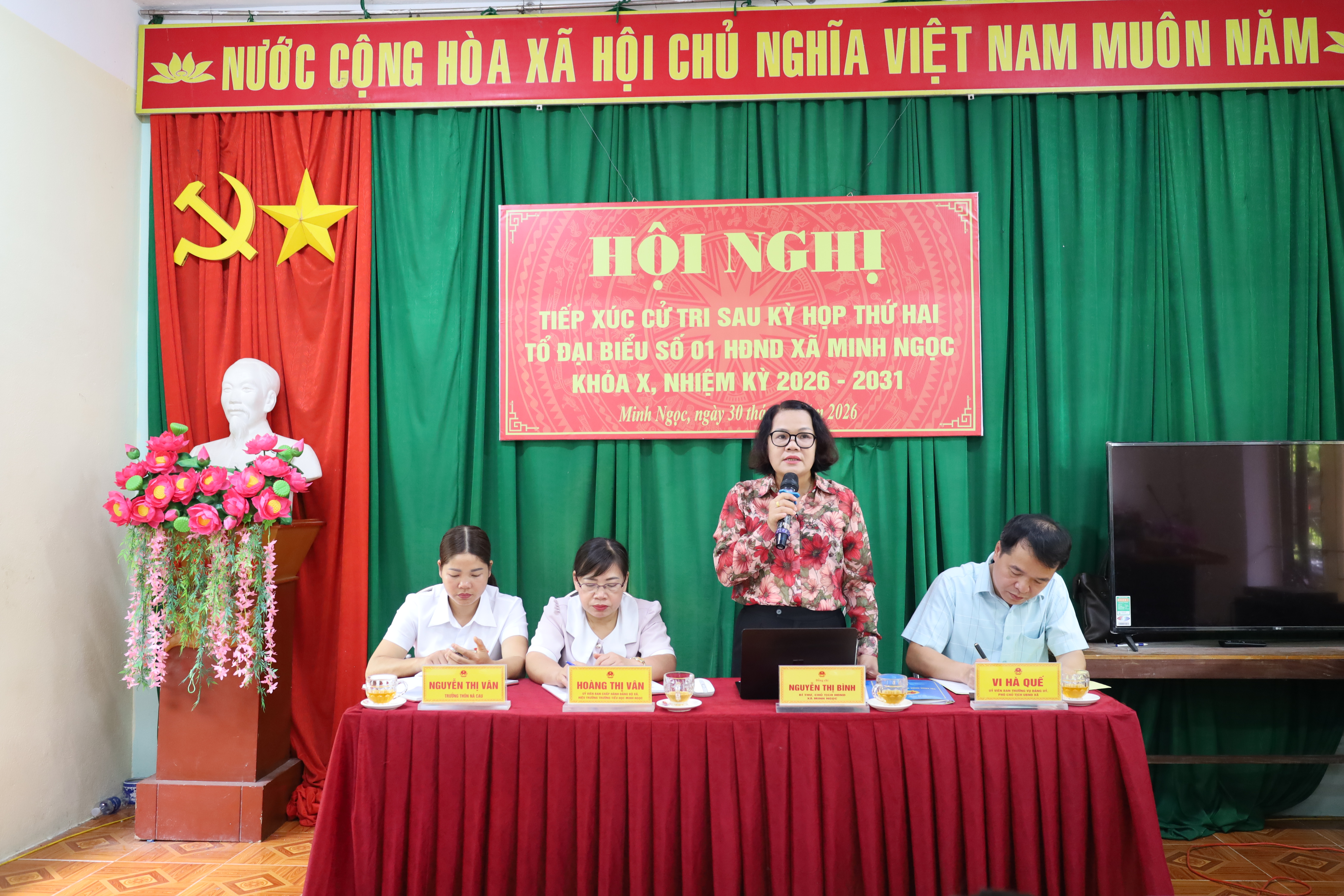 TỔ ĐẠI BIỂU SỐ 01 HĐND XÃ MINH NGỌC TIẾP XÚC CỬ TRI SAU KỲ HỌP THỨ HAI HĐND XÃ KHÓA X, NHIỆM KỲ 2026 – 2031
