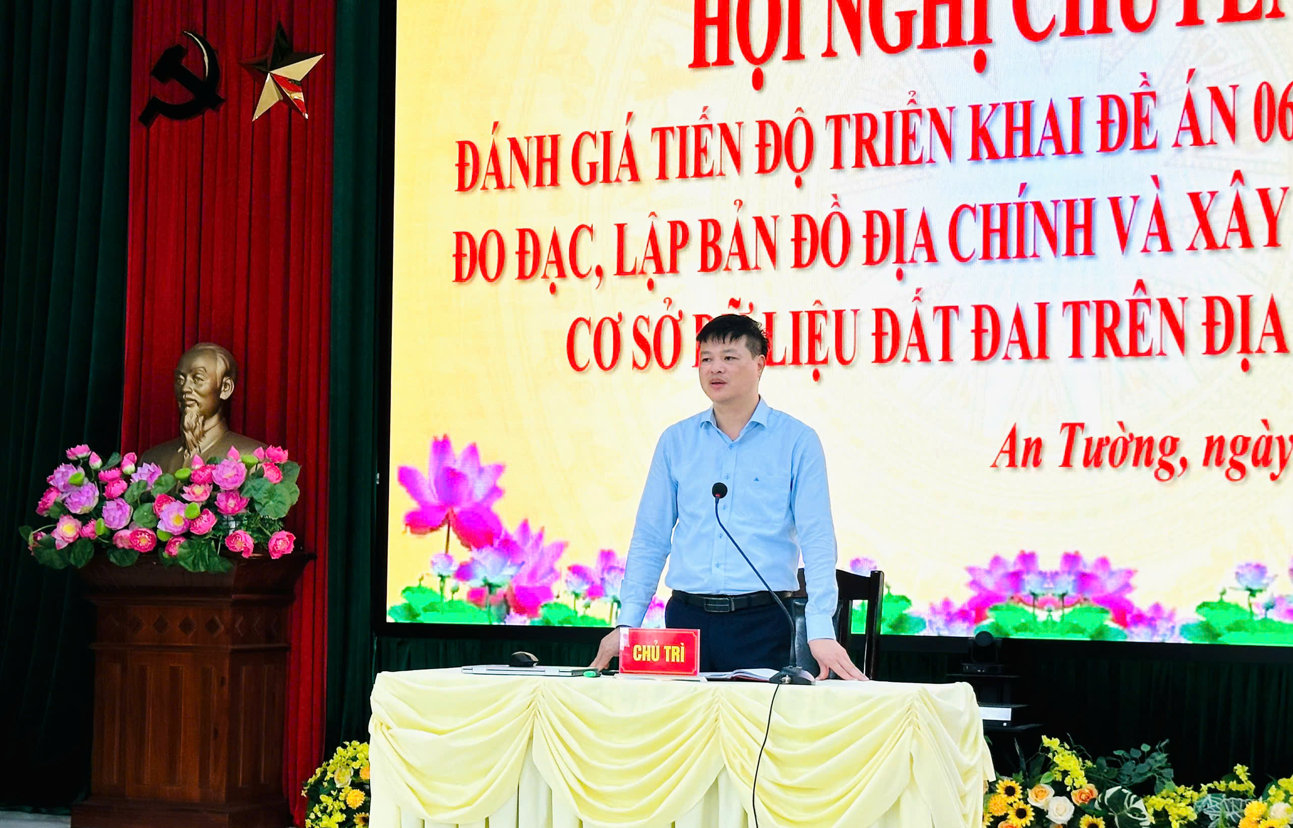 Hội nghị chuyên đề đánh giá tiến độ triển khai Đề án 06 đối với nhiệm vụ đo đạc, lập bản đồ địa chính và xây dựng, hoàn thiện cơ s  ở dữ liệu đất đai trên địa bàn
