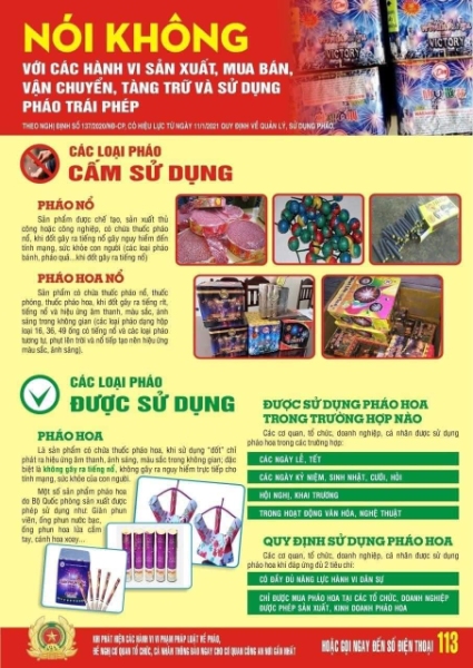 Bài tuyên truyền phòng, chống pháo nổ dịp Tết Nguyên đán Bính Ngọ năm 2026 