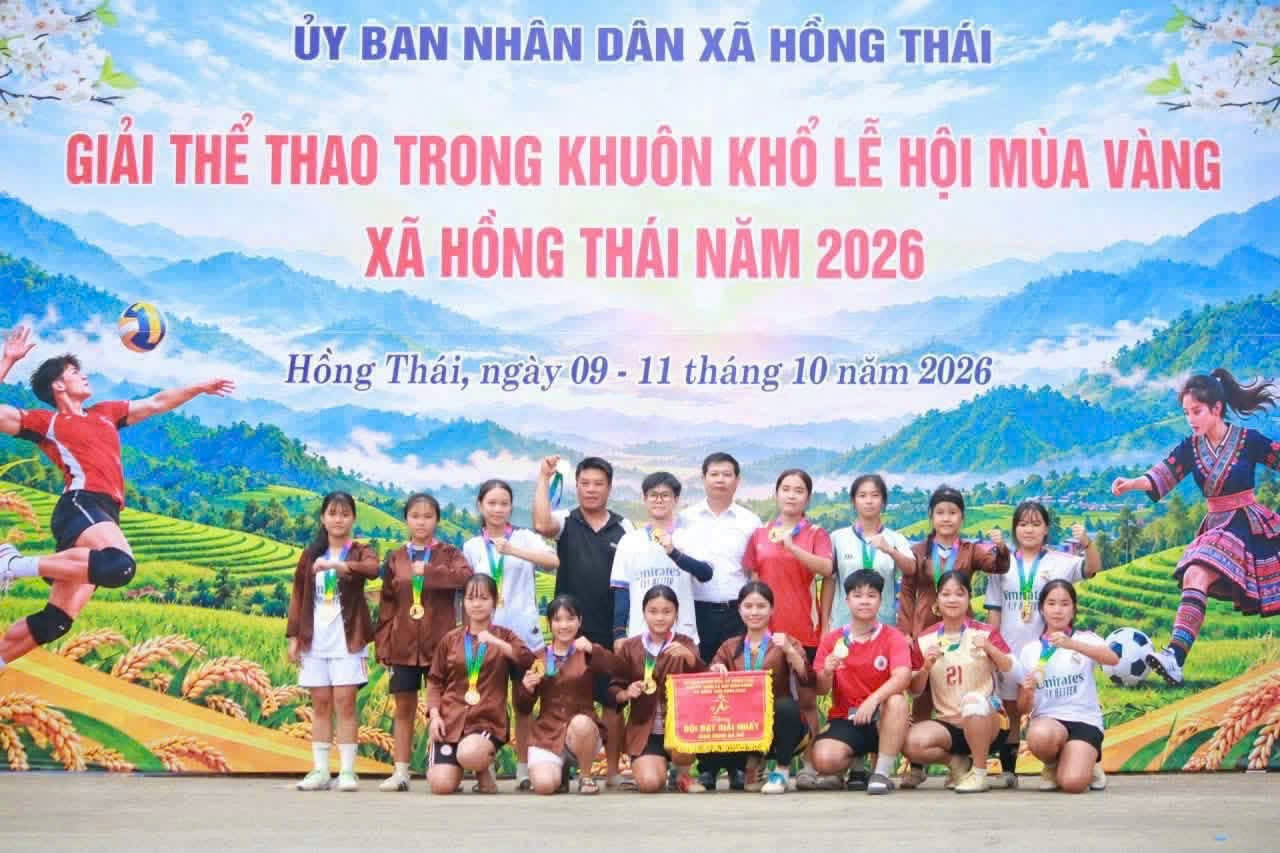 Xã Hồng Thái tổ chức thành công Giải thể thao trong khuôn khổ Lễ hội Mùa vàng năm 2026
