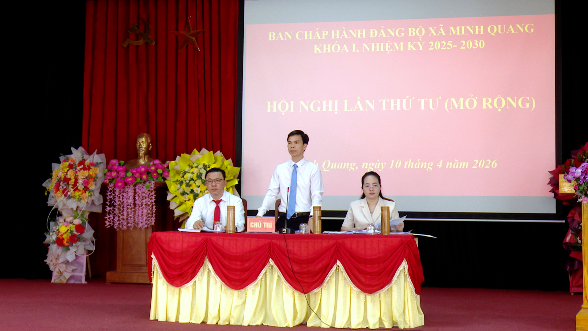 Ban Chấp hành Đảng bộ xã Minh Quang khoá I, nhiệm kỳ 2025 - 2030 tổ chức Hội nghị lần thứ 4 ( mở rộng)