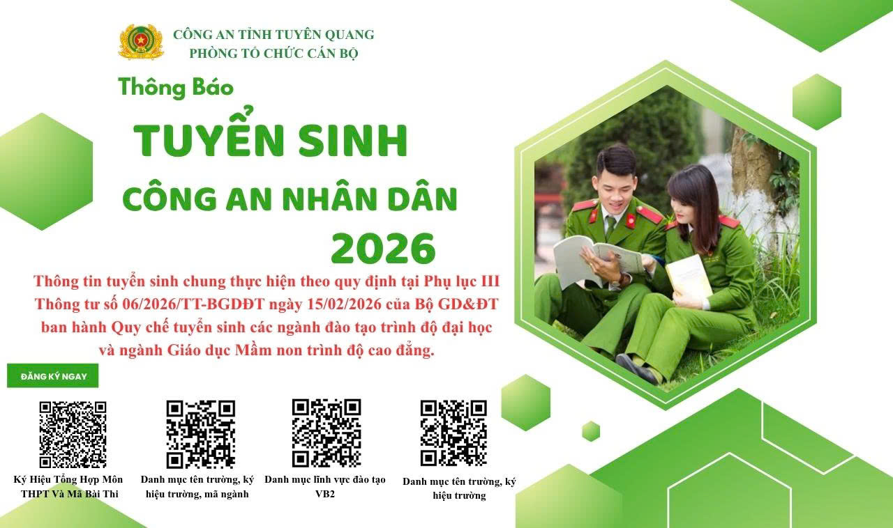 CÔNG AN XÃ VIỆT LÂM THÔNG BÁO TUYỂN SINH