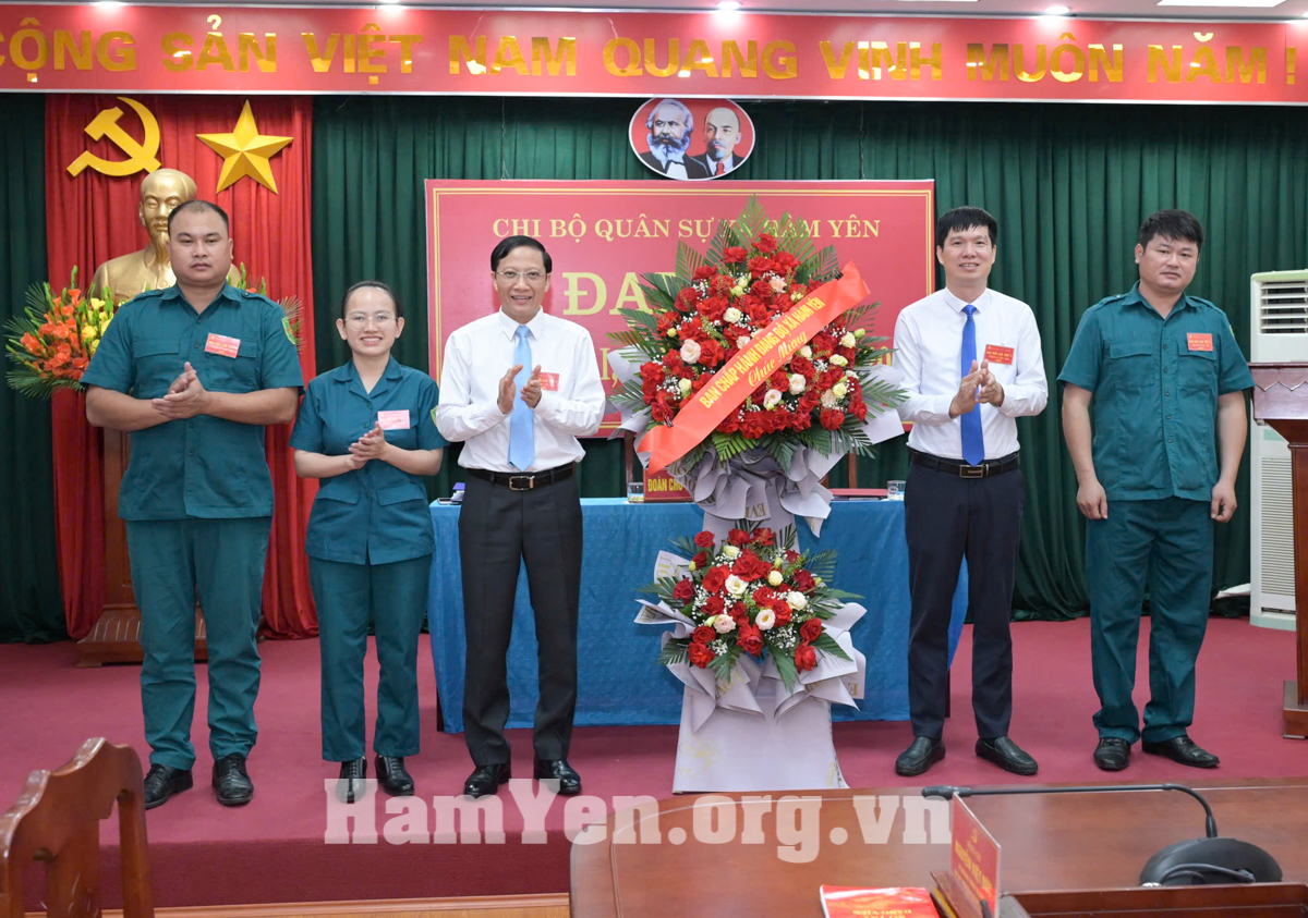 Đại hội chi bộ quân sự xã Hàm Yên nhiệm kỳ 2025 – 2030