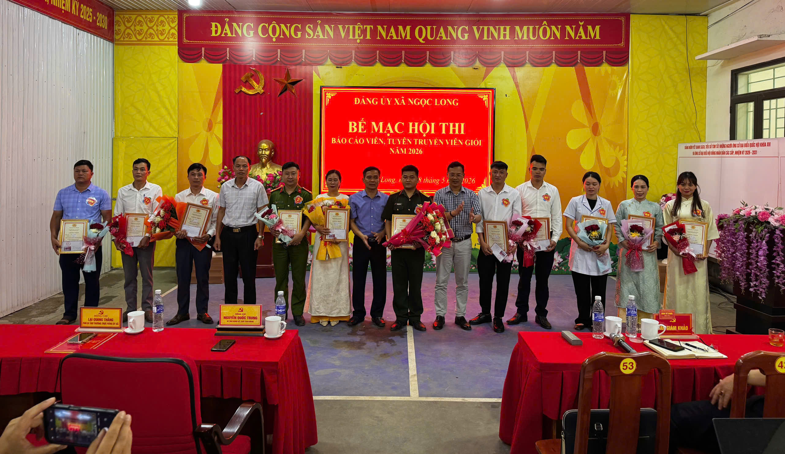 Hội thi Báo cáo viên, tuyên truyền viên giỏi xã Ngọc Long thành công tốt đẹp