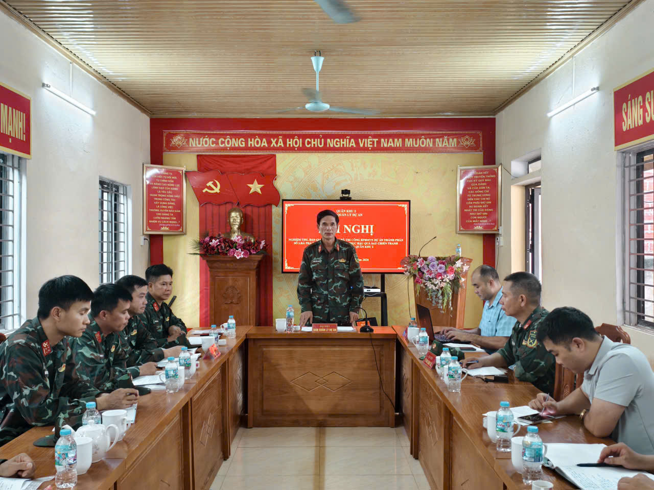 HỘI NGHỊ NGHIỆM THU KHỐI LƯỢNG HOÀN THÀNH THI CÔNG RÀ PHÁ BOM MÌN, VẬT NỔ DỰ ÁN THÀNH PHẦN SỐ 2: RÀ PHÁ BOM MÌM, VẬT NỔ KHẮC PHỤC HẬU QUẢ SAU CHIẾN TRANH GIAI ĐOẠN 2025 – 2027 TẠI XÃ CÁN TỶ, TỈNH TUYÊN QUANG