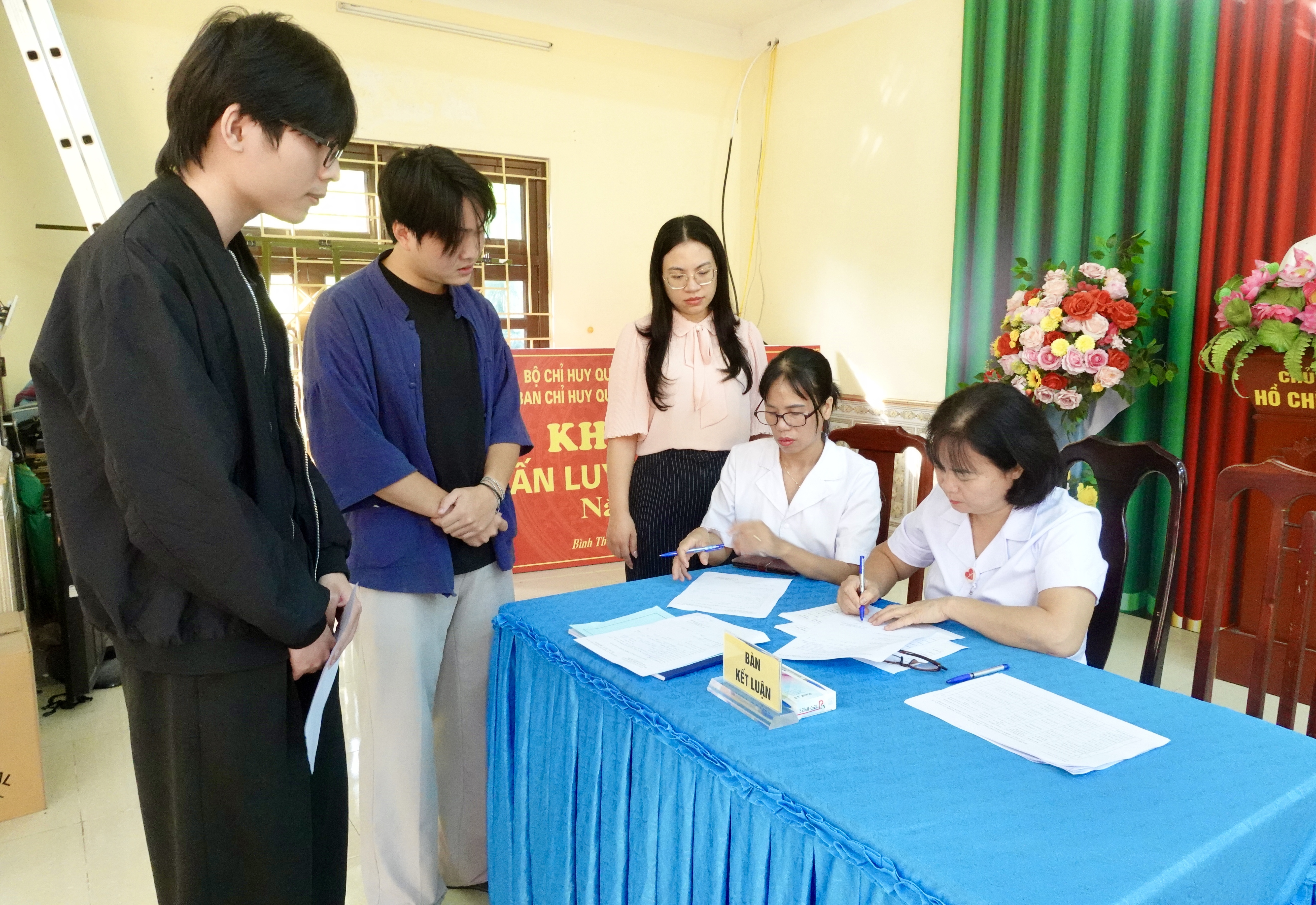 Phường Bình Thuận tổ chức khám sơ tuyển nghĩa vụ quân sự và thực hiện nghĩa vụ tham gia Công an nhân dân năm 2027